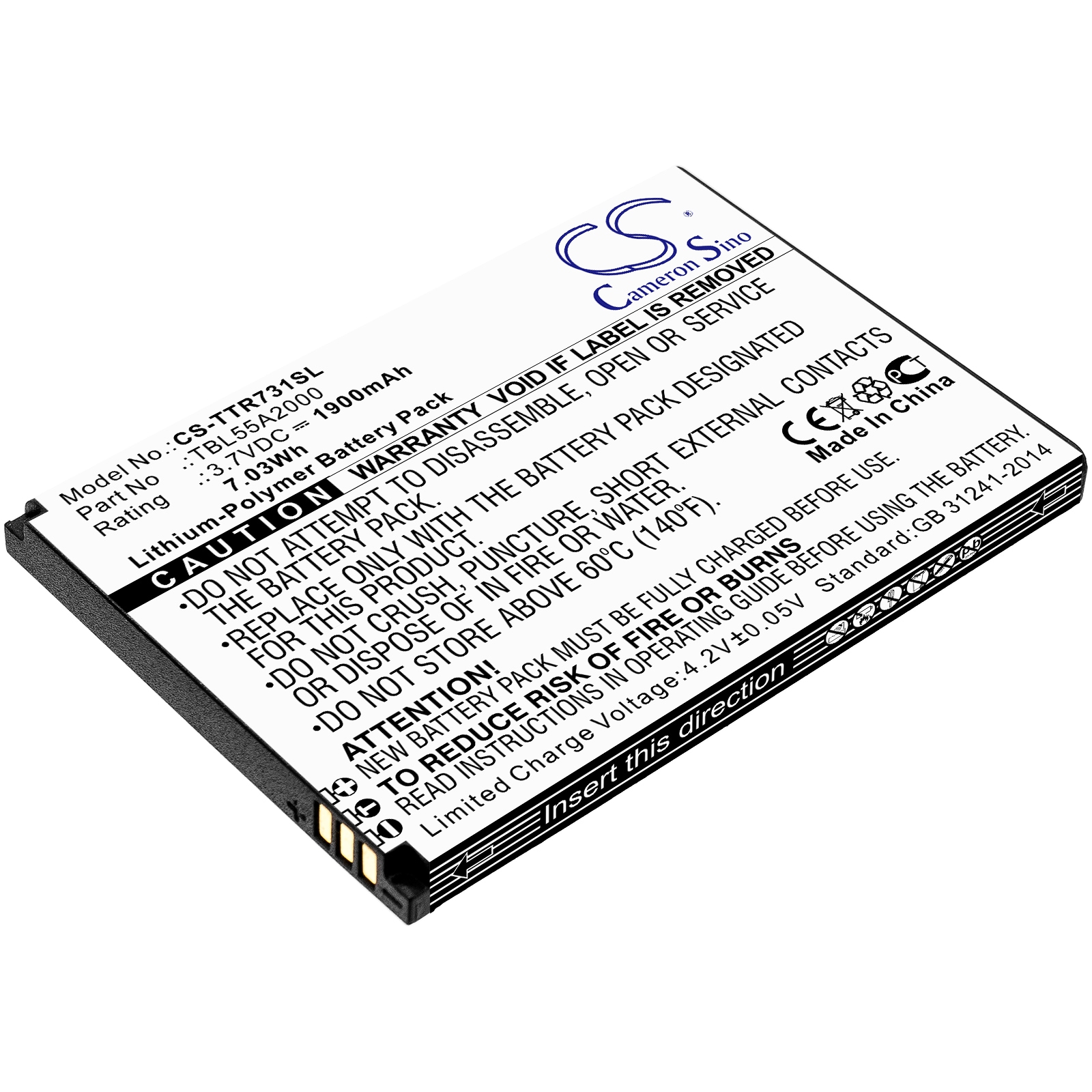 Batteri til hotspot til TP-Link M7310, M7350 ver 4.0, M7350 ver 3.20