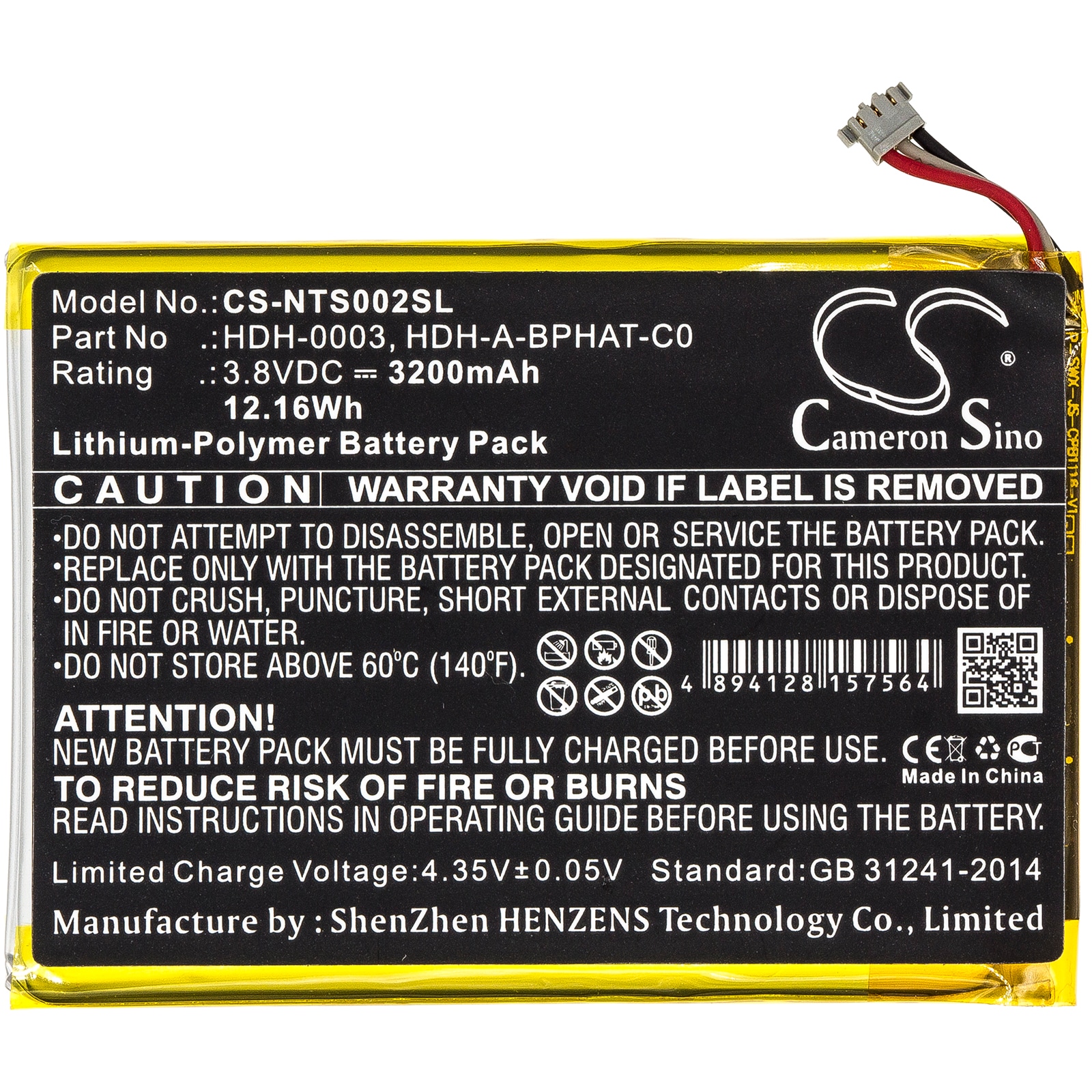 Batteri til Nintendo Switch Lite-spilkonsol, HDH-001, HDH-002 m.fl.