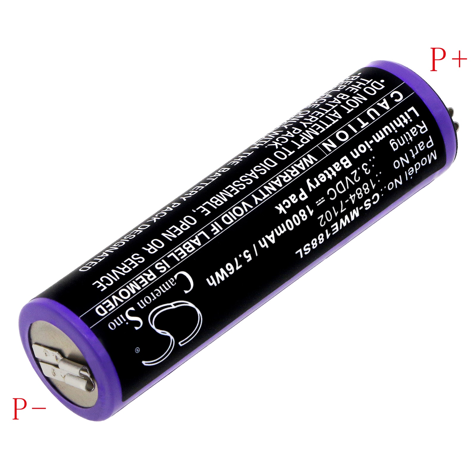 Batteri til barbermaskine til Moser Ermila 1884, Ermila 1885, 1884 Li+Pro osv.