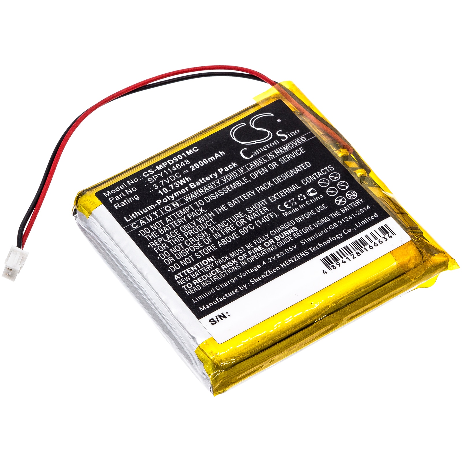 Batteri til kropskamera til Marantz PMD-901V