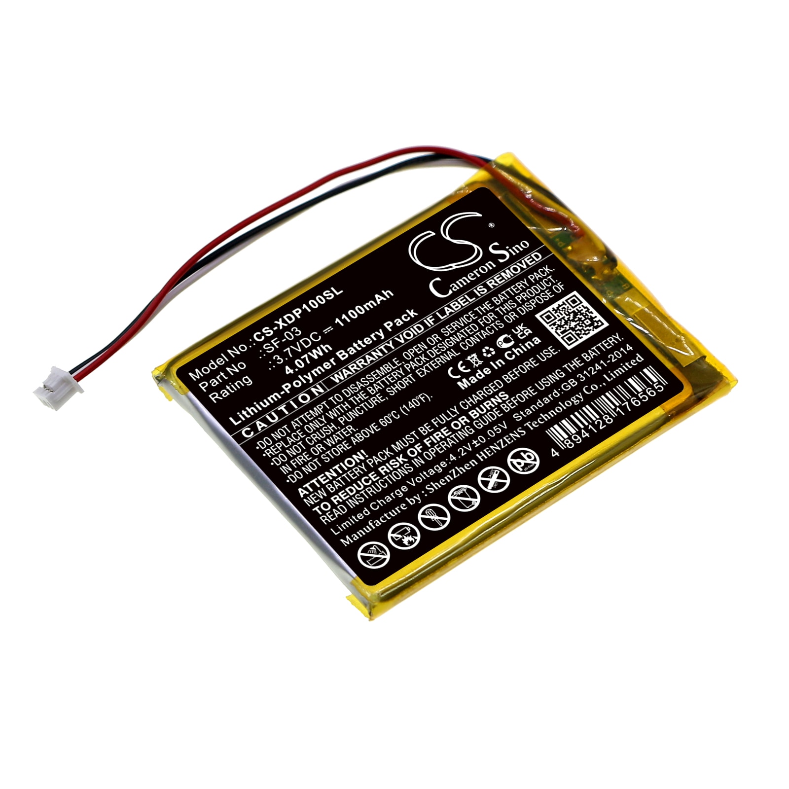 Batteri til DAB Digital til Sony XDR-P1DBP