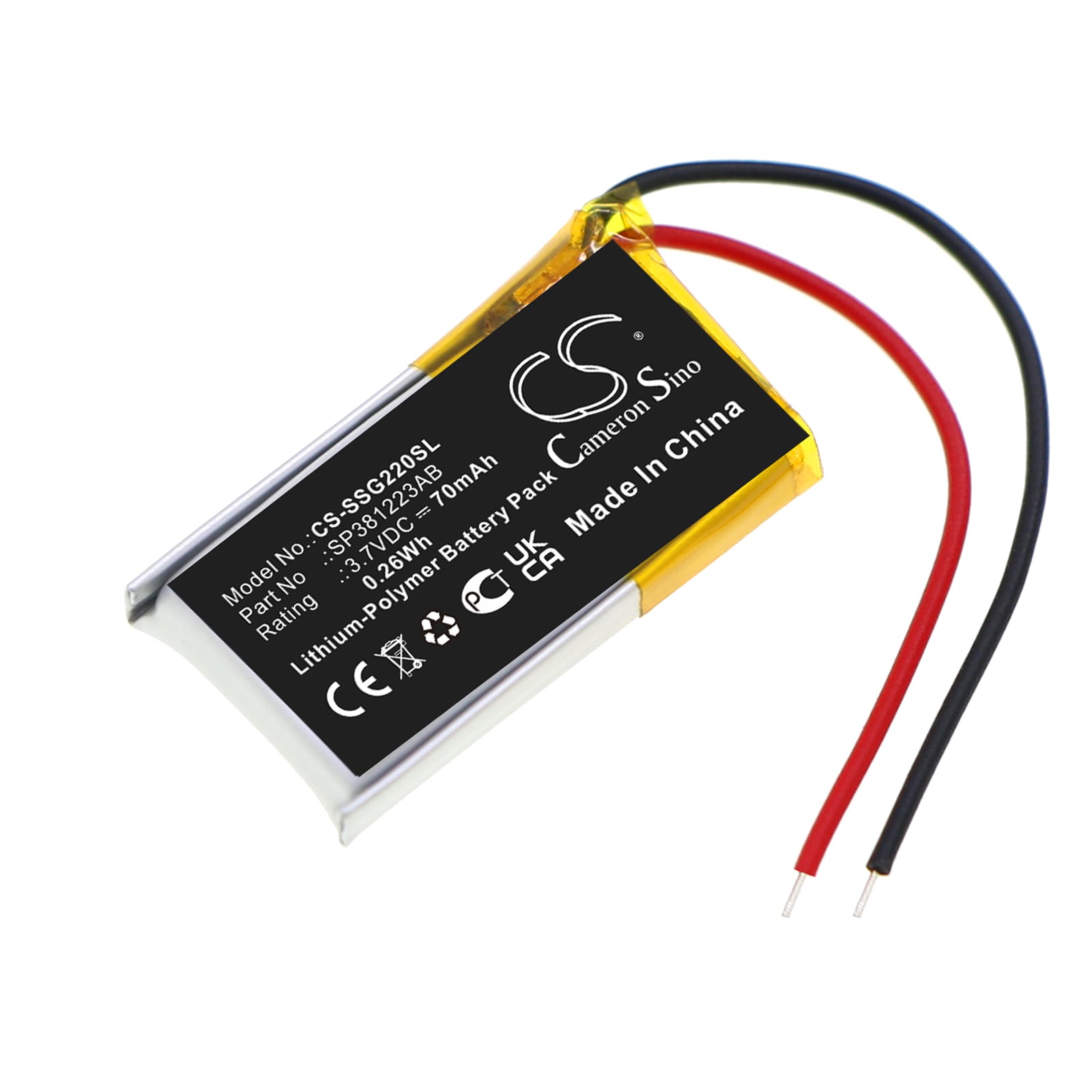Batteri til 3D-briller til Samsung SG-2200AR 3D-briller og andre