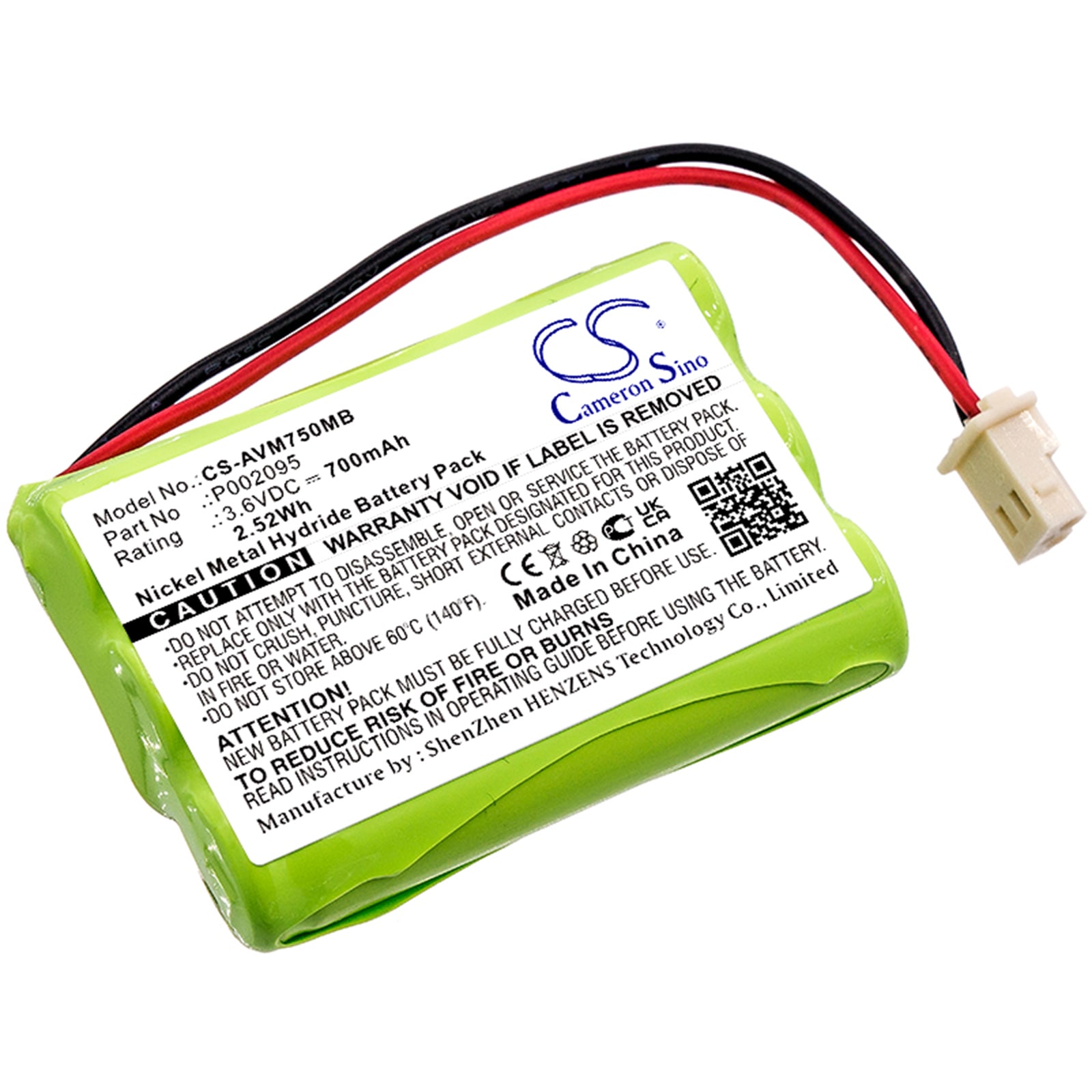 Batteri til BabyPhone til Alecto DVM-75, DVM-75-00
