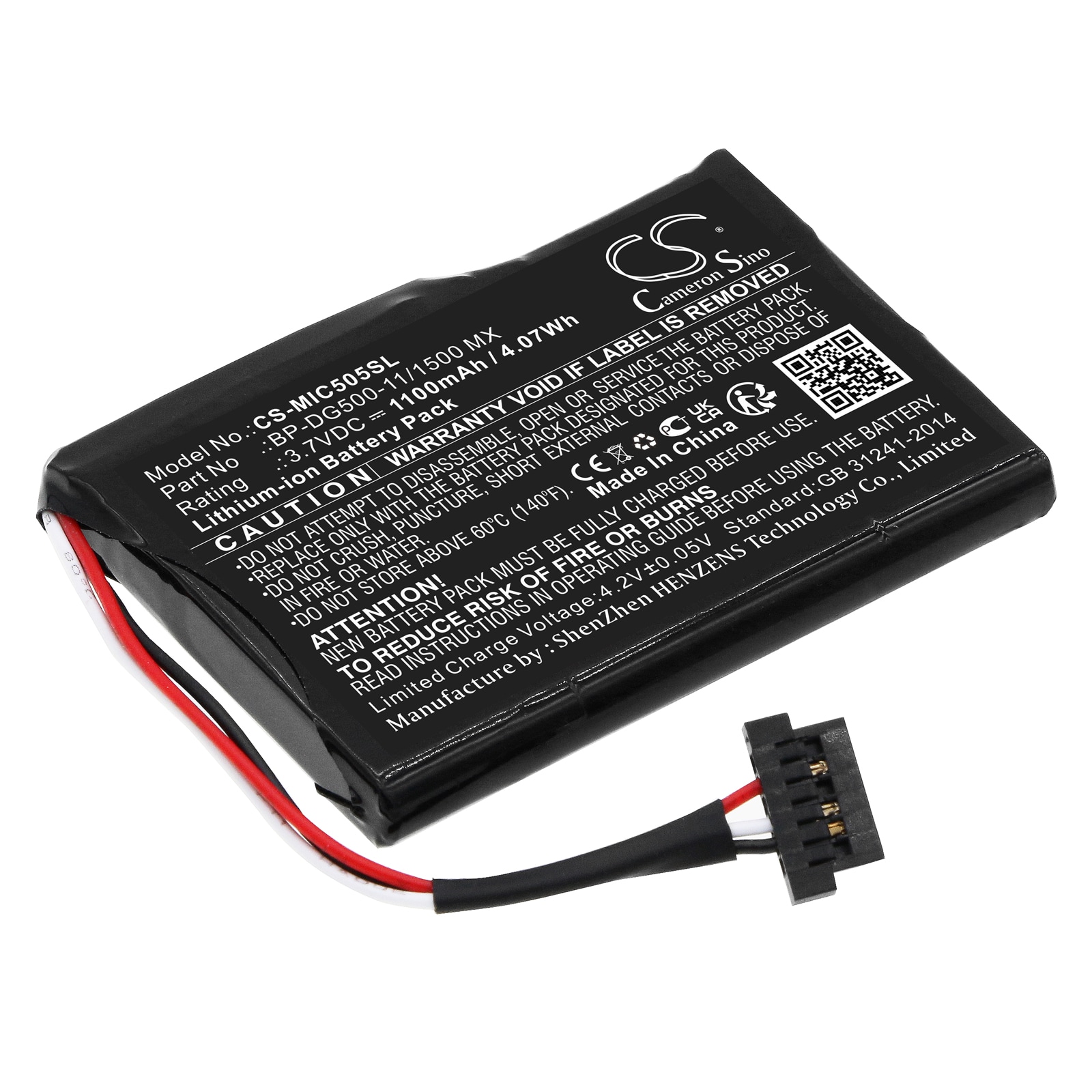 Dashcam-batteri til Mio cyclo 505 HC, cyclo 500 HC