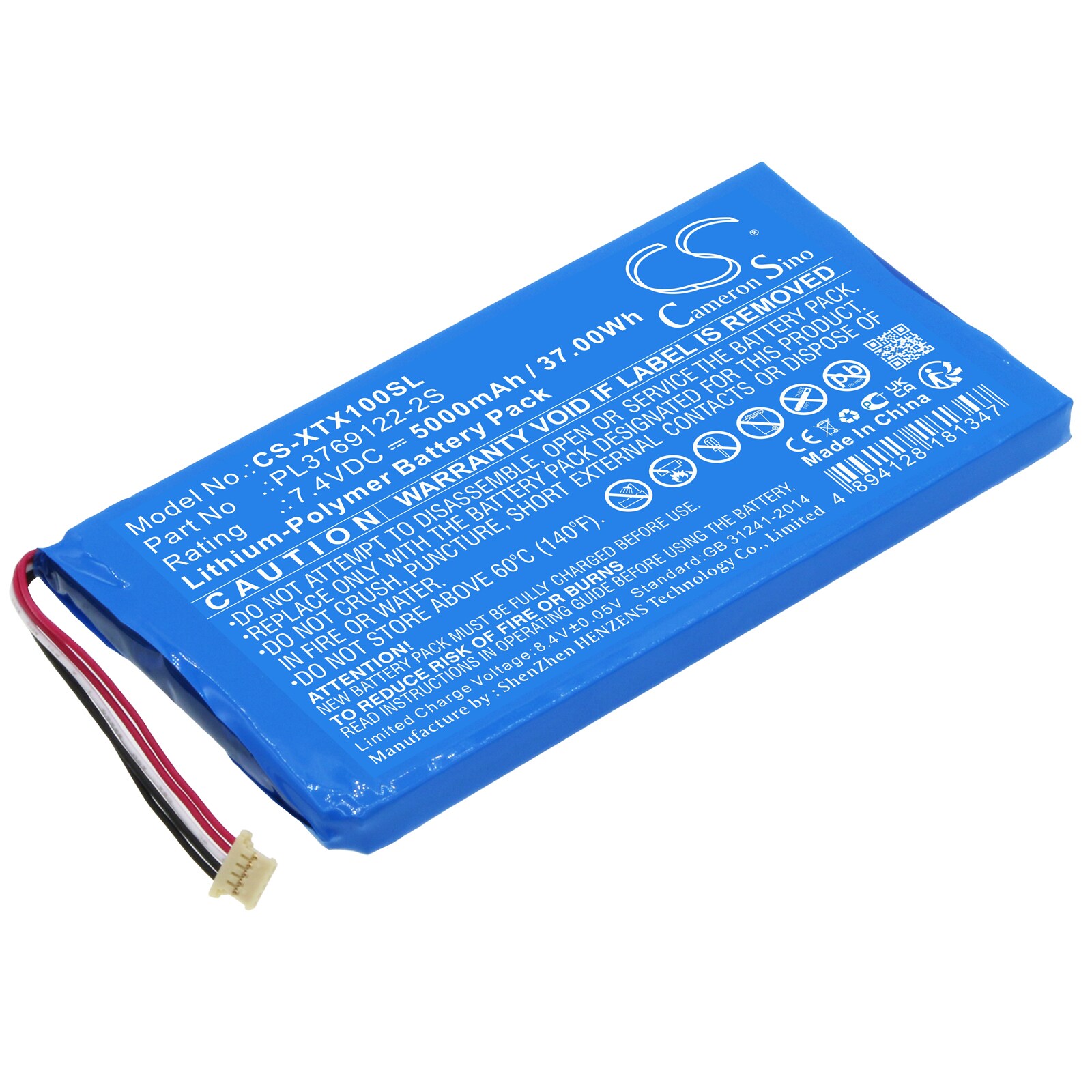Batteri til diagnostisk scanner til XTOOL X100 Pad 2, X100 Pad 2 Pro og andre