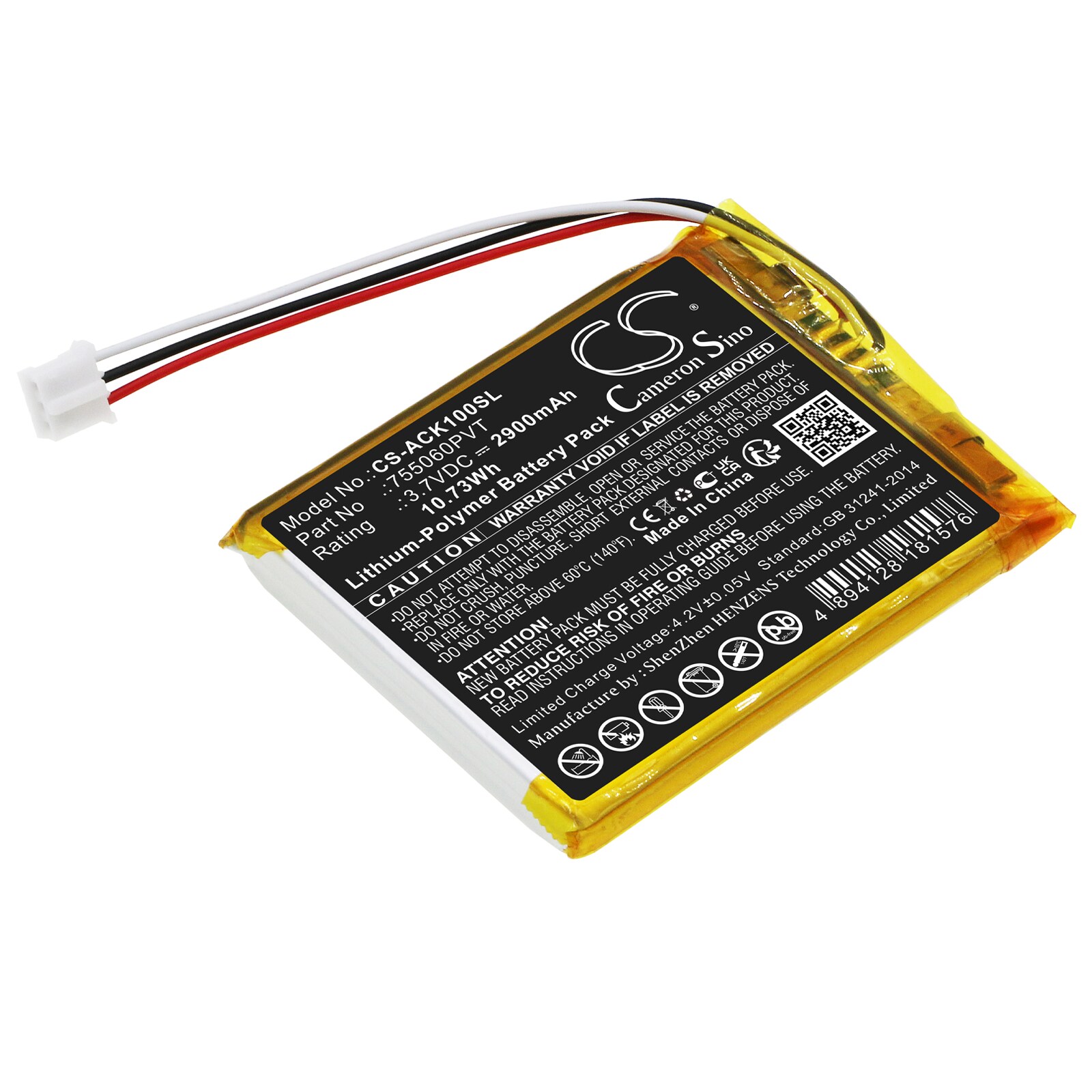 Batteri til diagnostisk scanner til AUTOKEYSPROTOOL CK-100