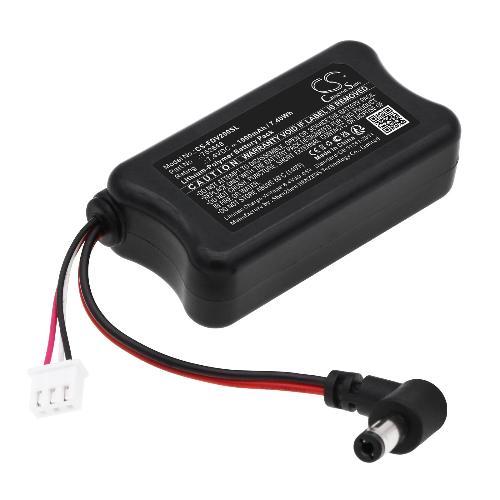 Batteri til VR til Fatshark Dominator V2, HDO FPV Goggles, Dominator osv.