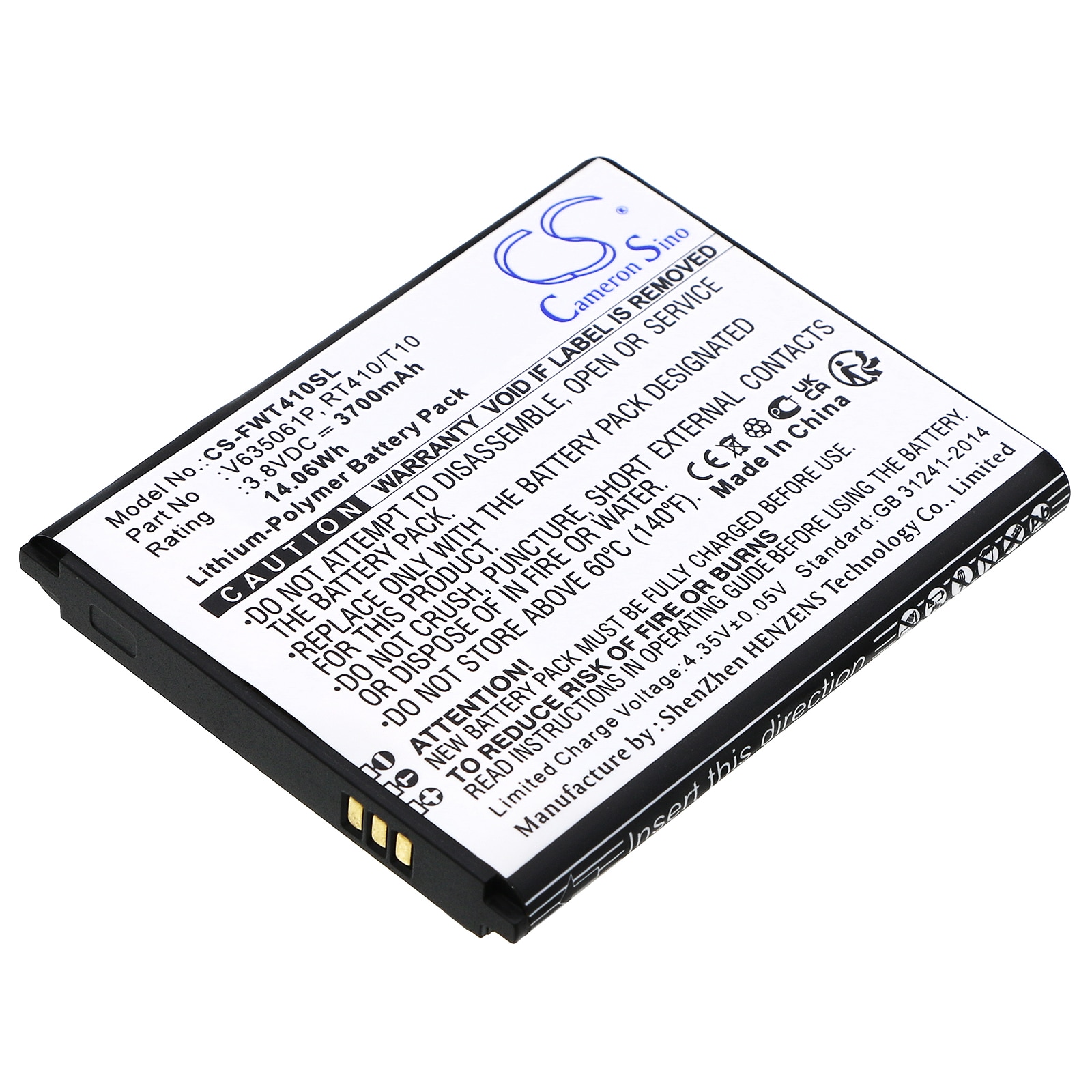 Batteri til hotspot til Franklin Wireless T10, RT410
