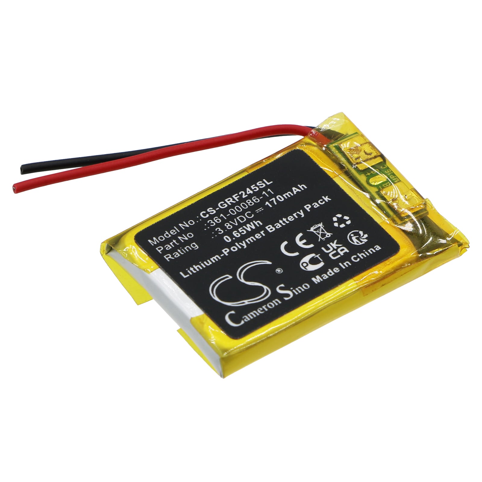 Batteri til smartwatch til Garmin Forerunner 245, Forerunner 245 Music