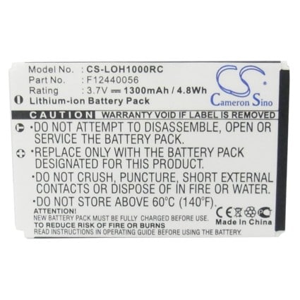 Batteri til fjernbetjening til Logitech Harmony 1000-fjernbetjening, Harmony 1100-fjernbetjening osv.