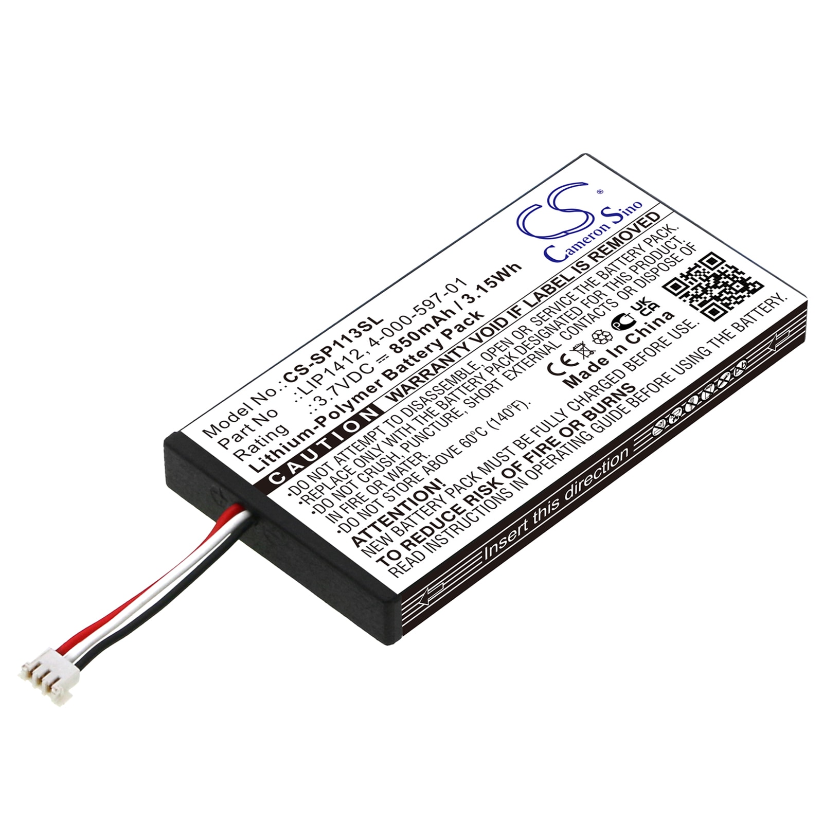 Batteri til spilkonsol til Sony PSP GO, PSP-NA1006, PSP-N100