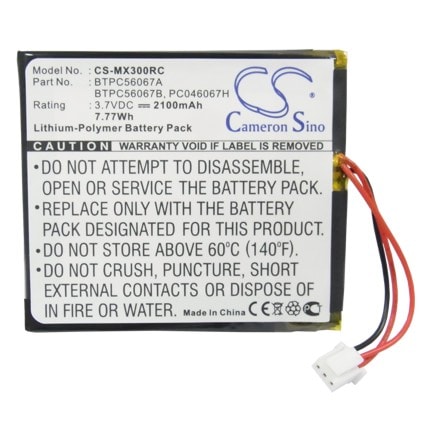 Batteri til fjernbetjening til Crestron, C2N-DAP8, CNAMPX-16X60 osv.