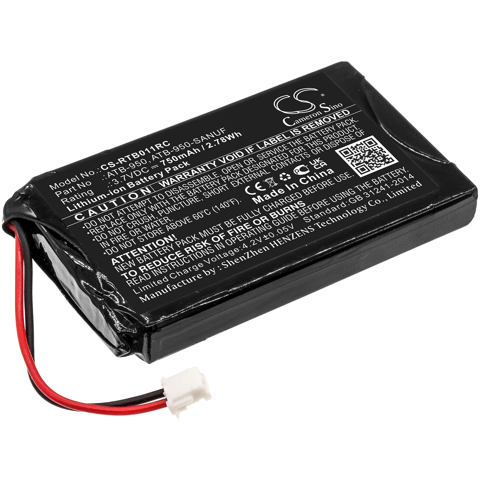 Batteri til fjernbetjening til RTI T1, T1B, T2 osv.