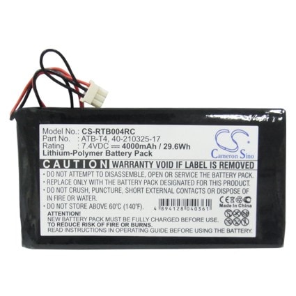 Batteri til fjernbetjening til RTI T4, T4 Touch Panel, Zig Bee