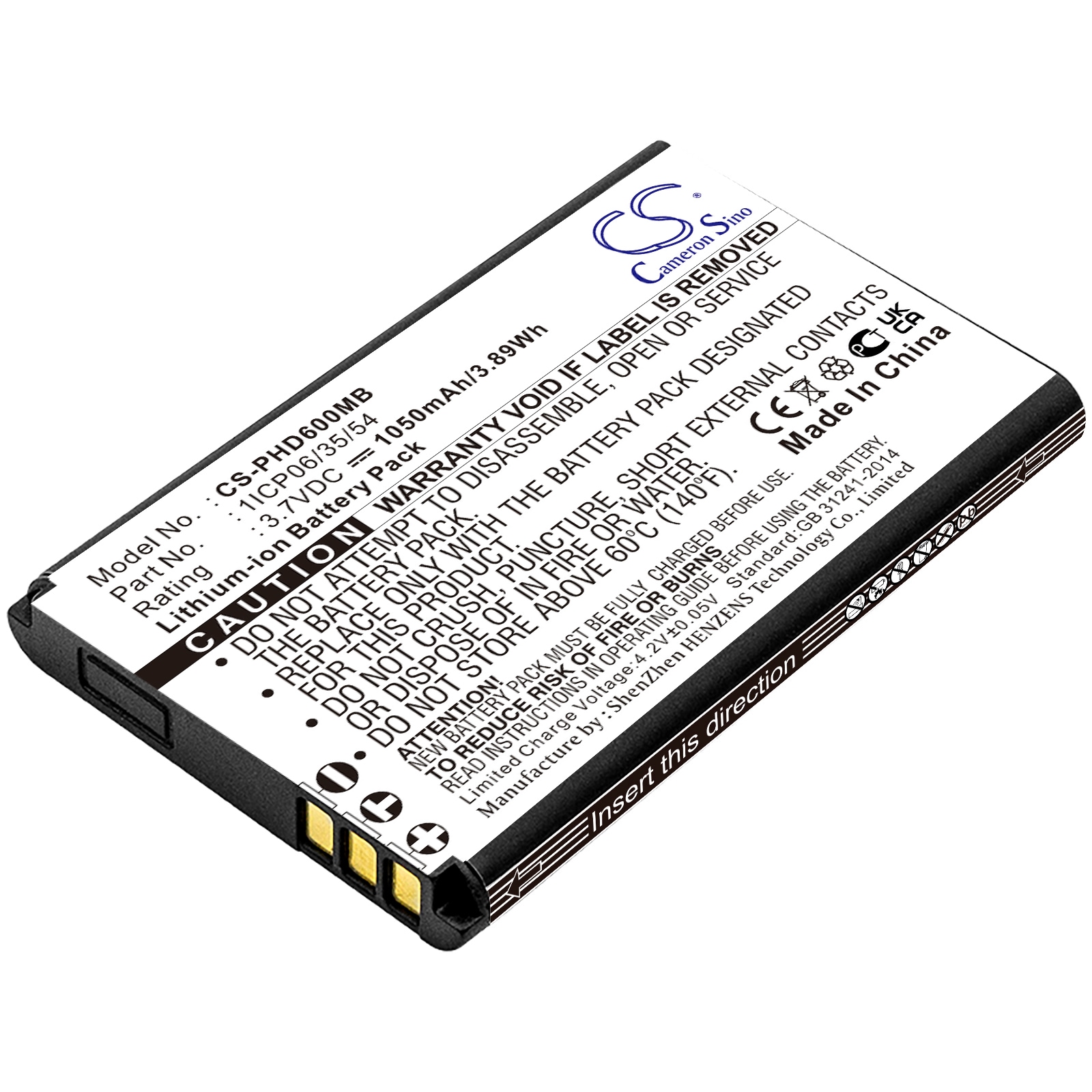 Batteri til BabyPhone til Levana LV-TW502, 32102, 32108 og andre