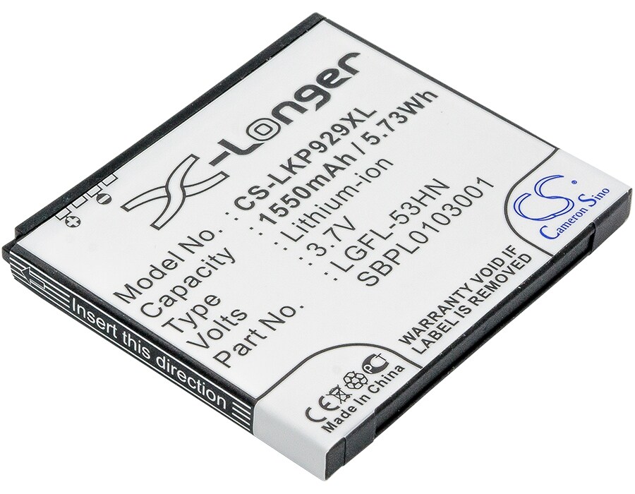 Batteri til SmartPhone, Mobil til LG P990, Optimus 2X, Optimus Speed og andre.