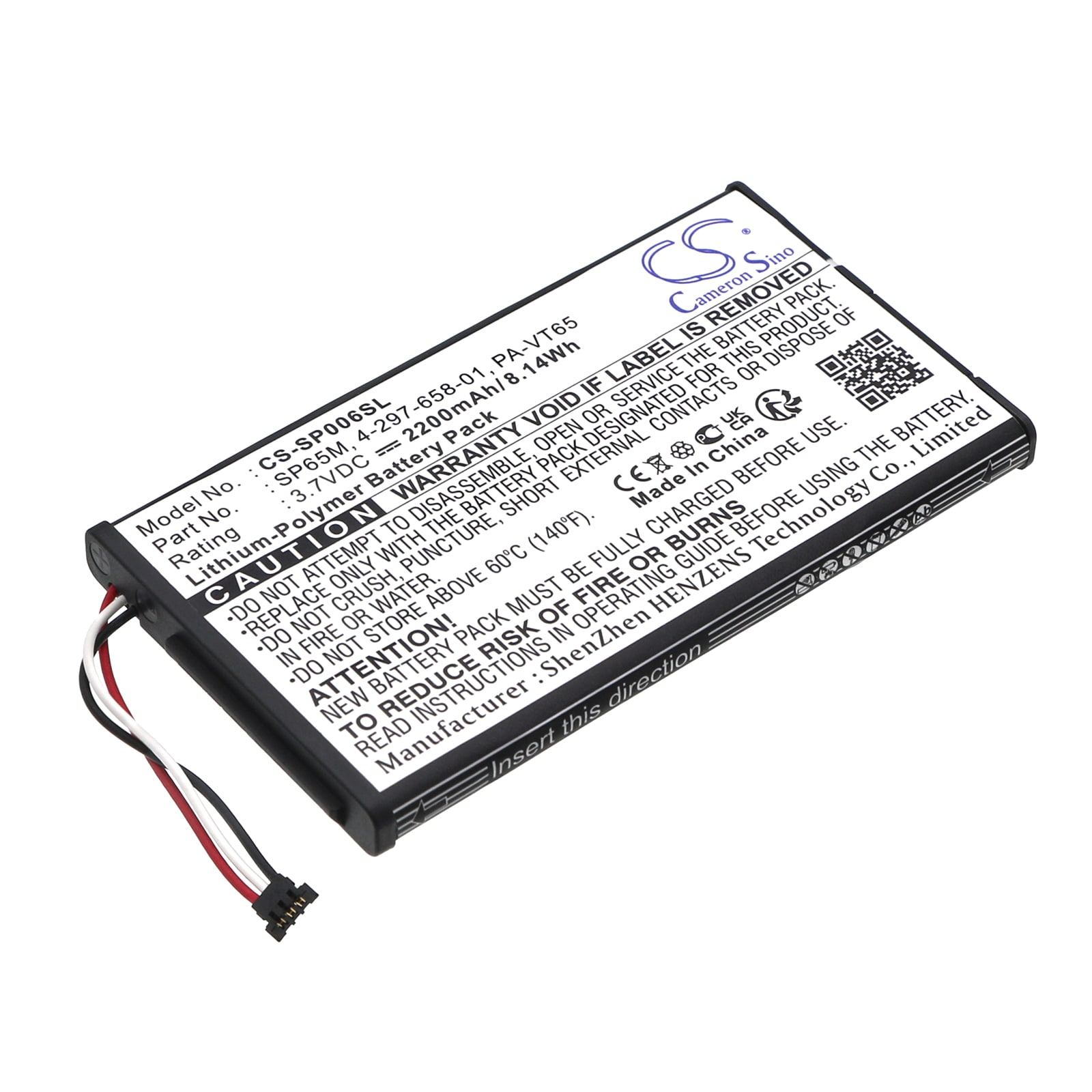 Batteri til spilkonsol til Sony PS Vita, PlayStation Vita, PCH-1006 og andre.