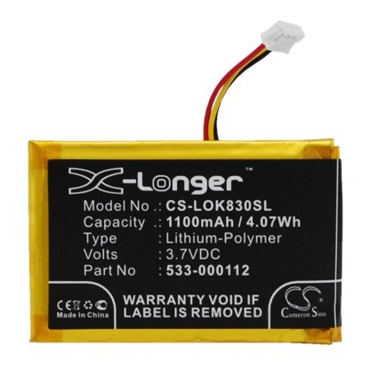 Batteri til tastatur, mus til Logitech IIIuminated Living-Room Keyboard K830, K830