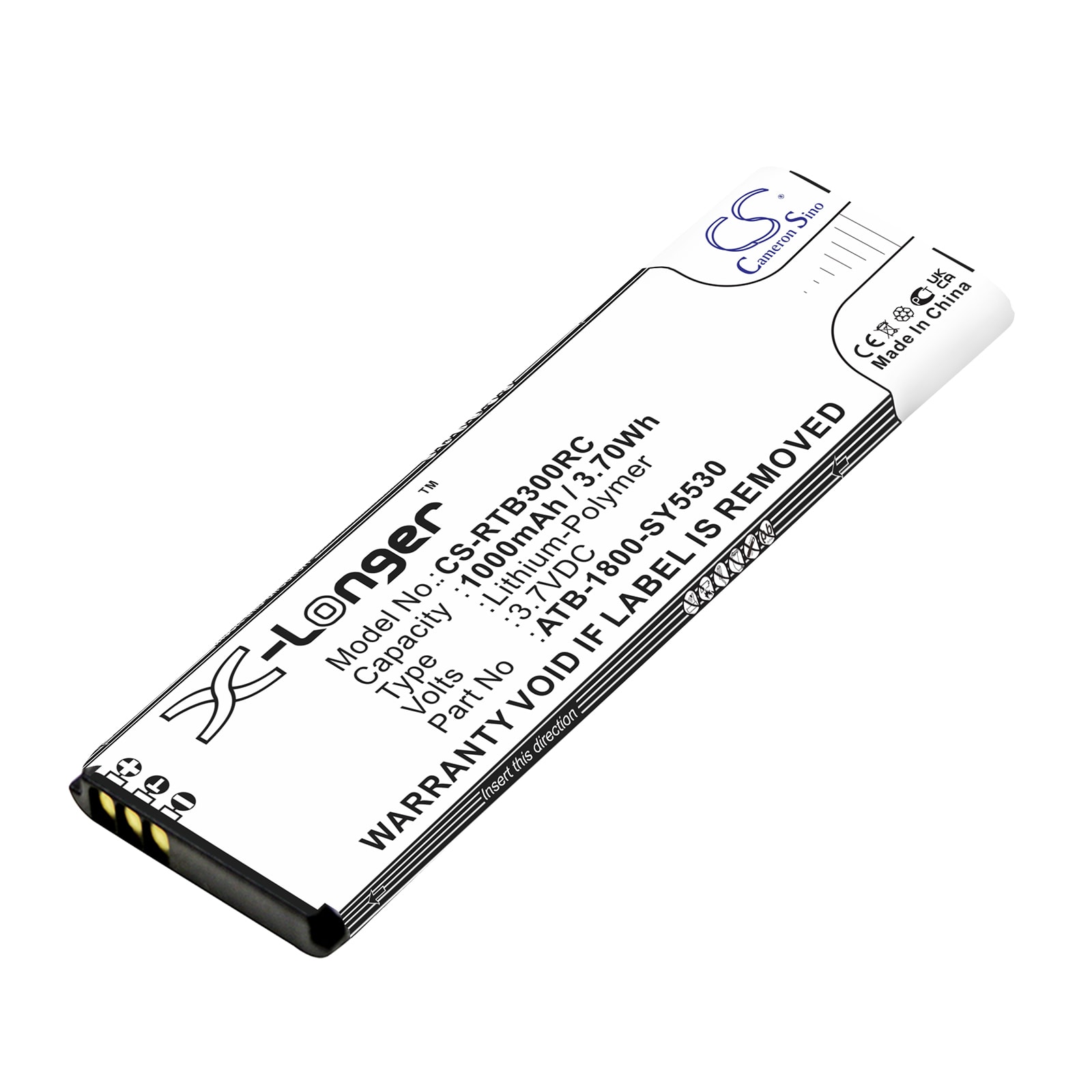 Batteri til fjernbetjening til RTI T2i, T2X, T3X osv.