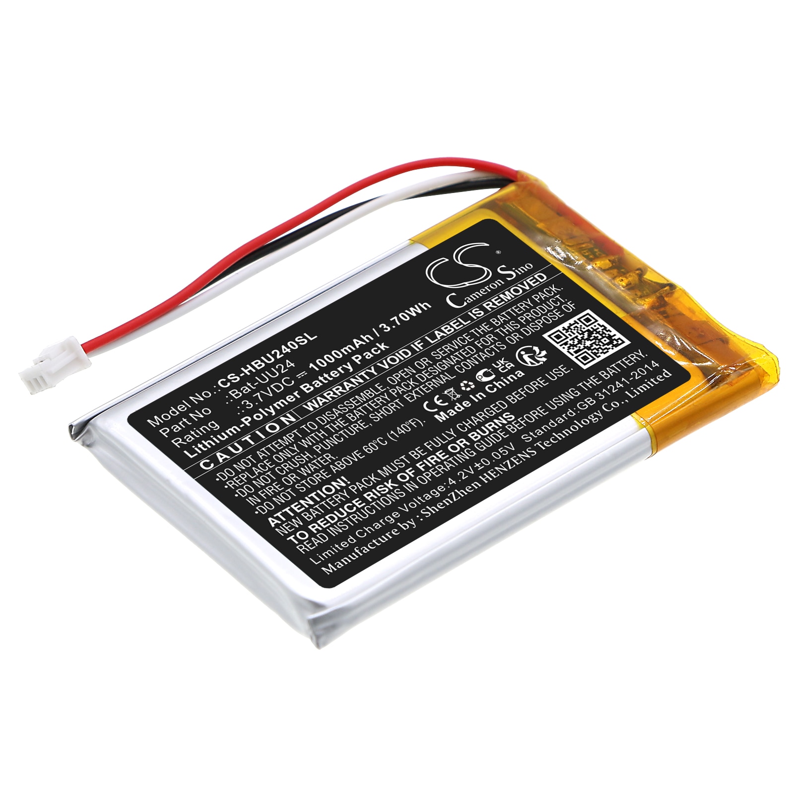 Batteri til BabyPhone til GHB UU24, UU24RX