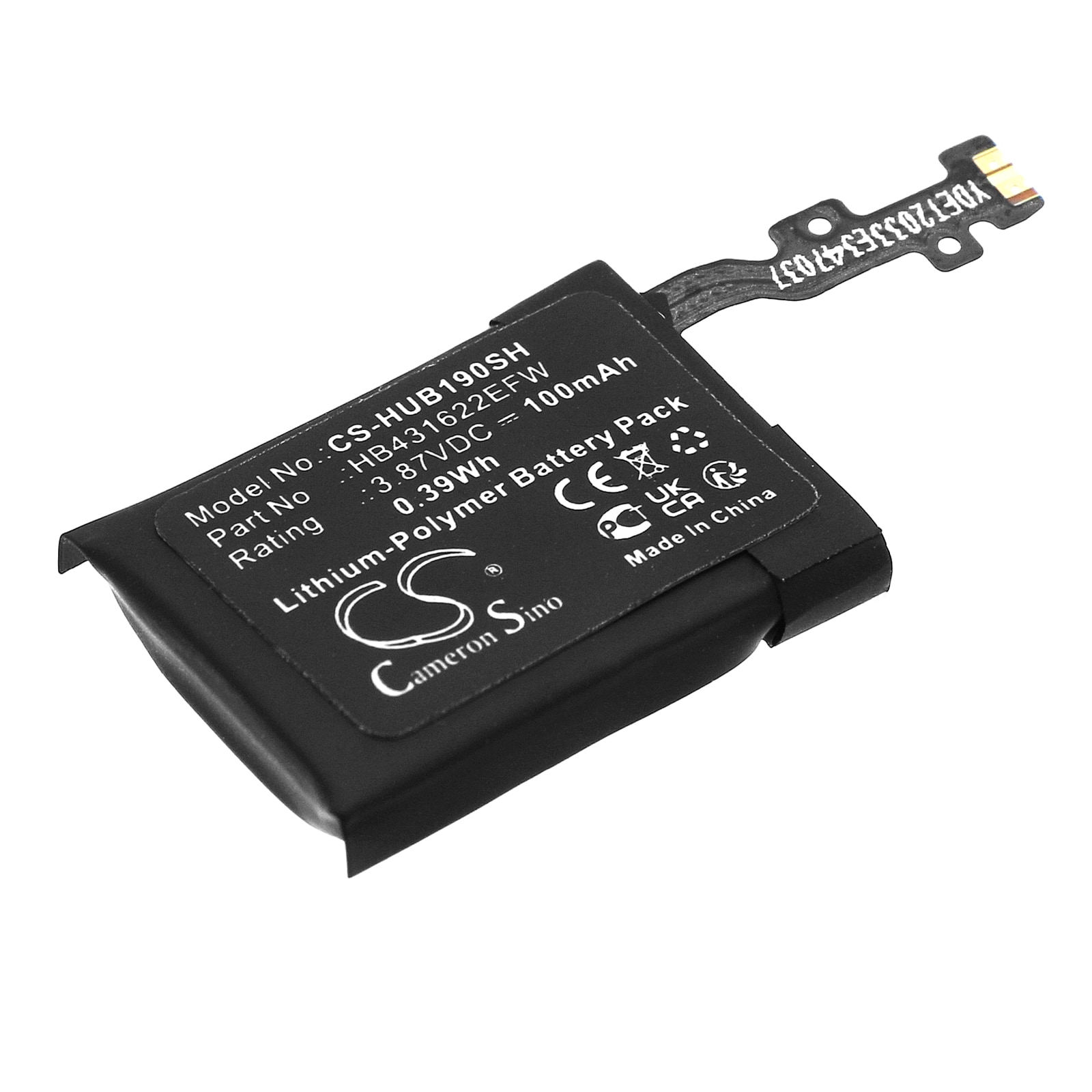 Batteri til smartwatch til Huawei Band B6, Band B7, FDS-B19 og andre.