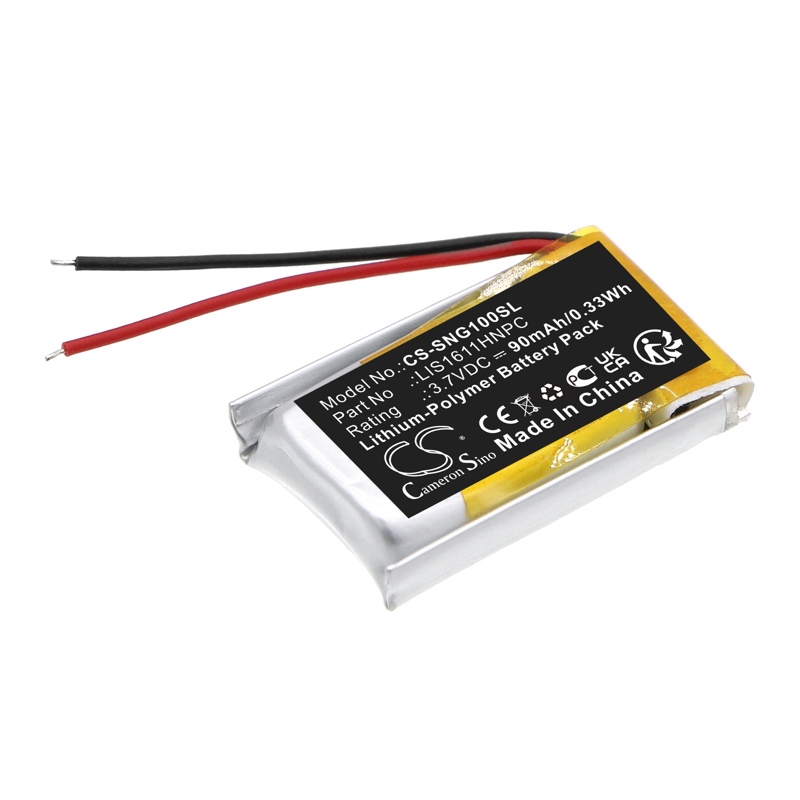Batteri til 3D-briller til Sony CECH-ZEG1U, Playstation PS3 3D-briller