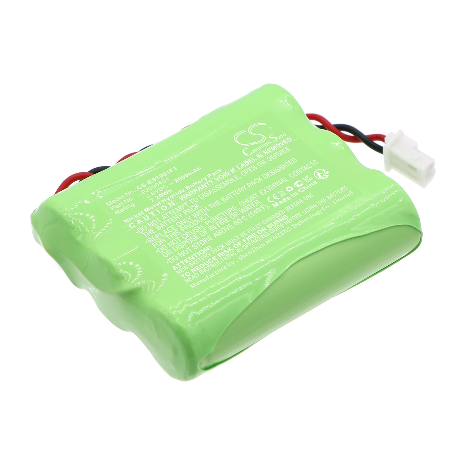 Batteri til solcellebatteri til Esotec 901021, 101100