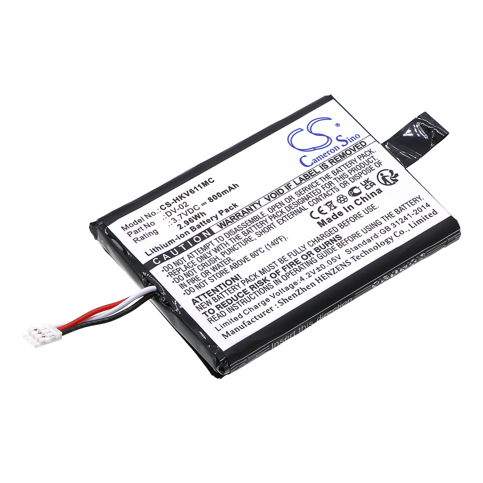 Batteri til sikkerhedskamera til hjemmet til Hikvision DS-MH611, iDS-TCO100F