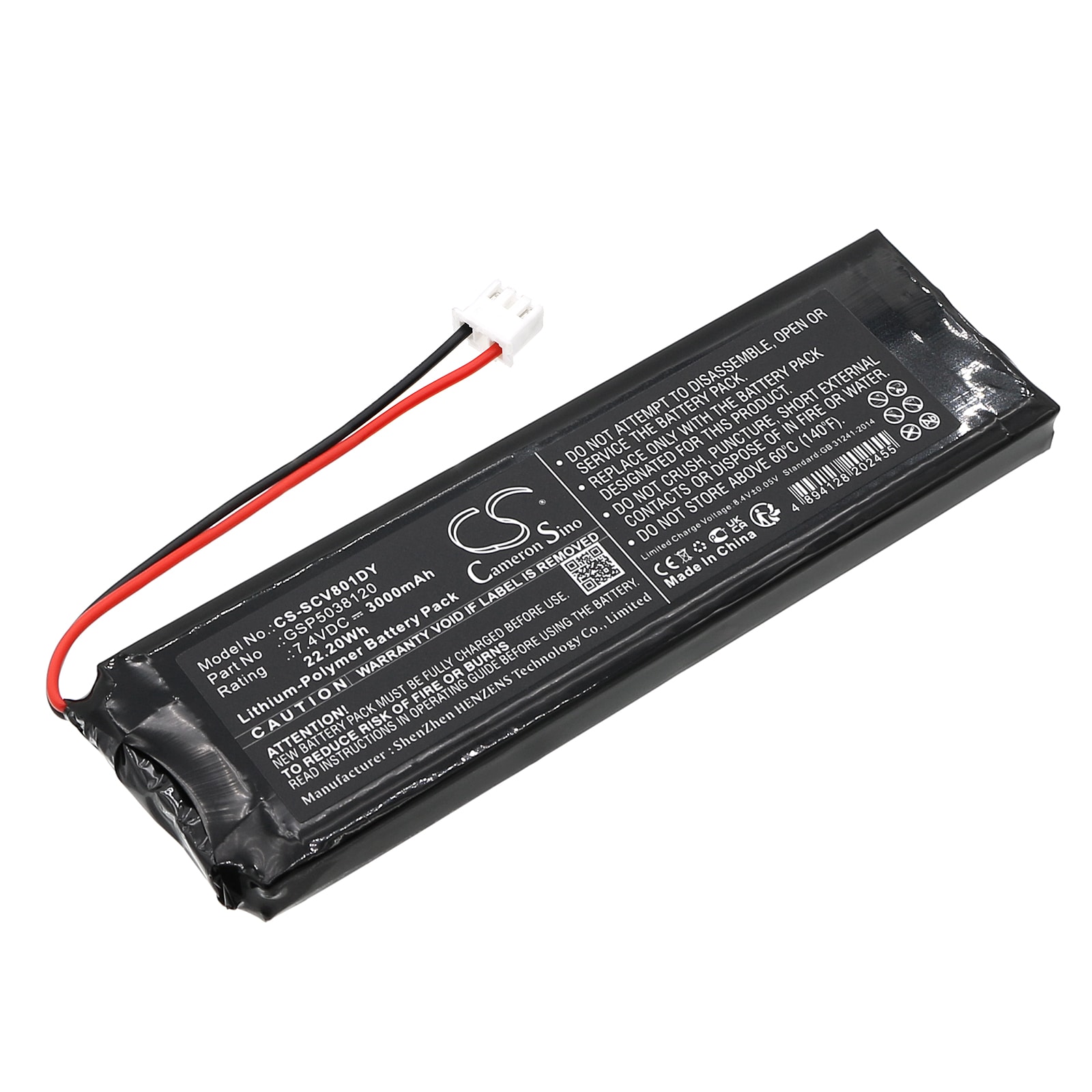 Batteri til dvd-afspiller til Sencor SPV8011T, SPV-8011T