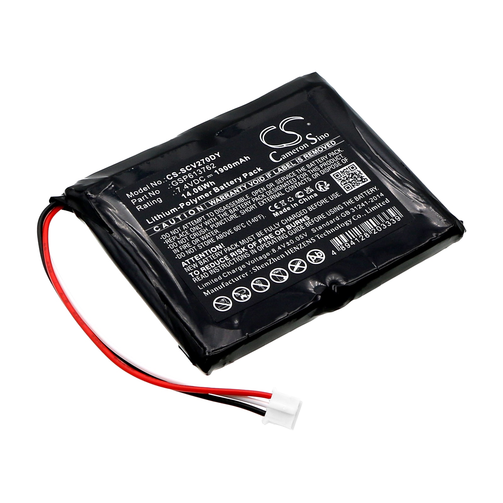 Batteri til dvd-afspiller til Sencor SPV2706, SPV2715, SPV 2718 og andre.
