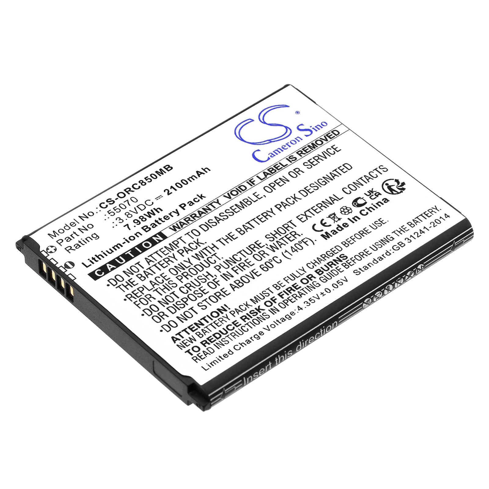 Batteri til BabyPhone til Oricom Secure SC850