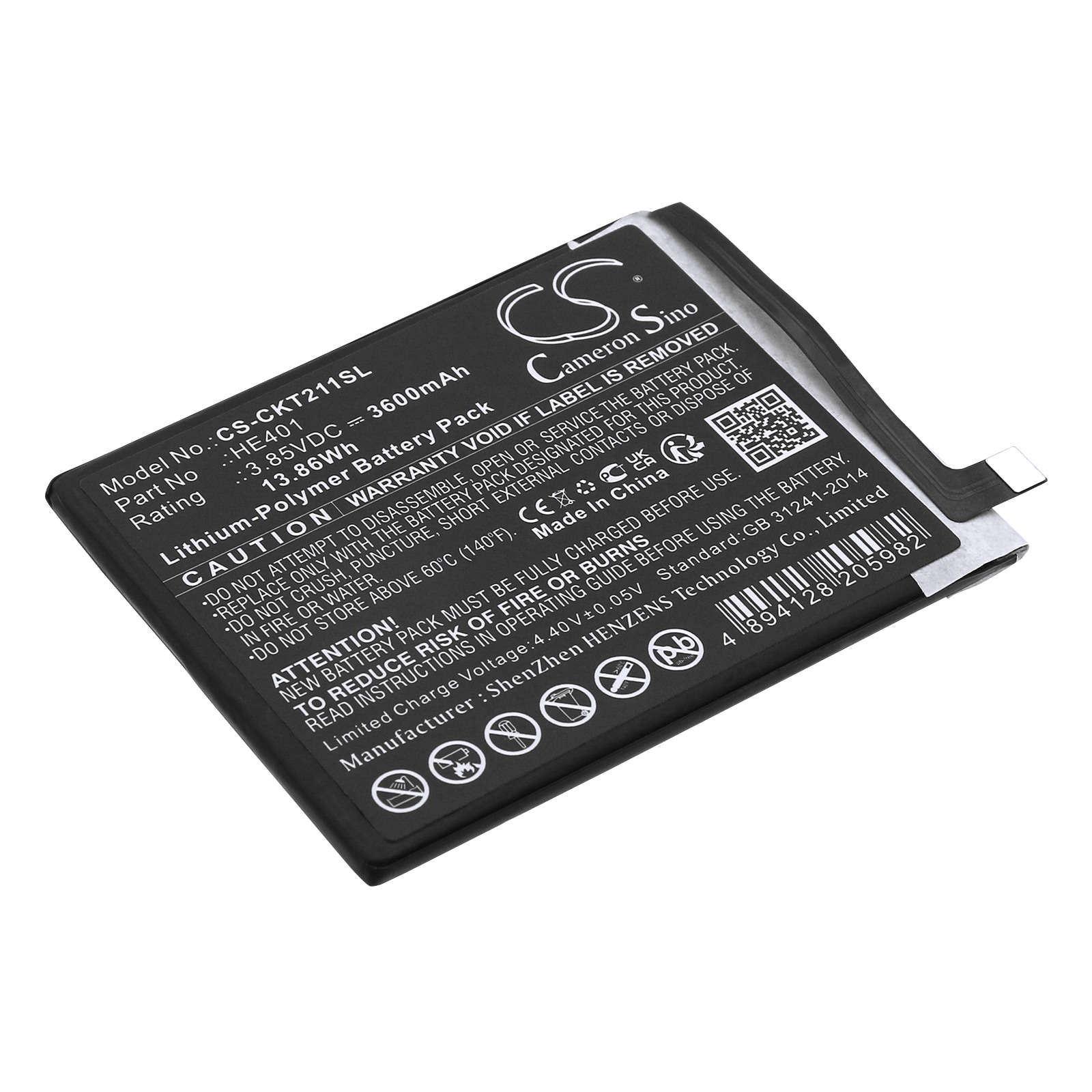 Batteri til SmartPhone, mobil til Cricket Splendor, Icon 3, EC211002 og andre.