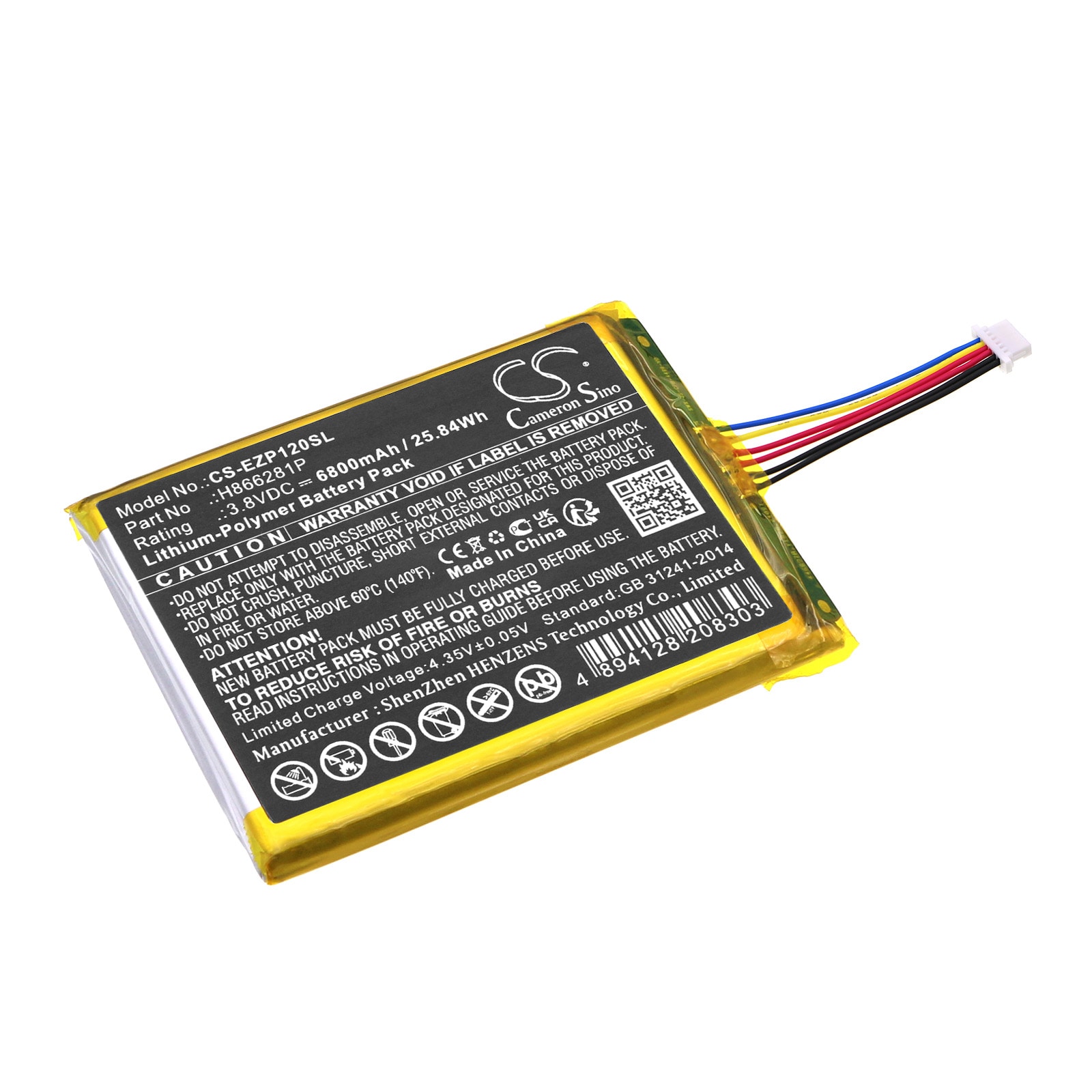 Batteri til sikkerhedskamera til hjemmet til Ezviz DP1S, DP1C, DP1