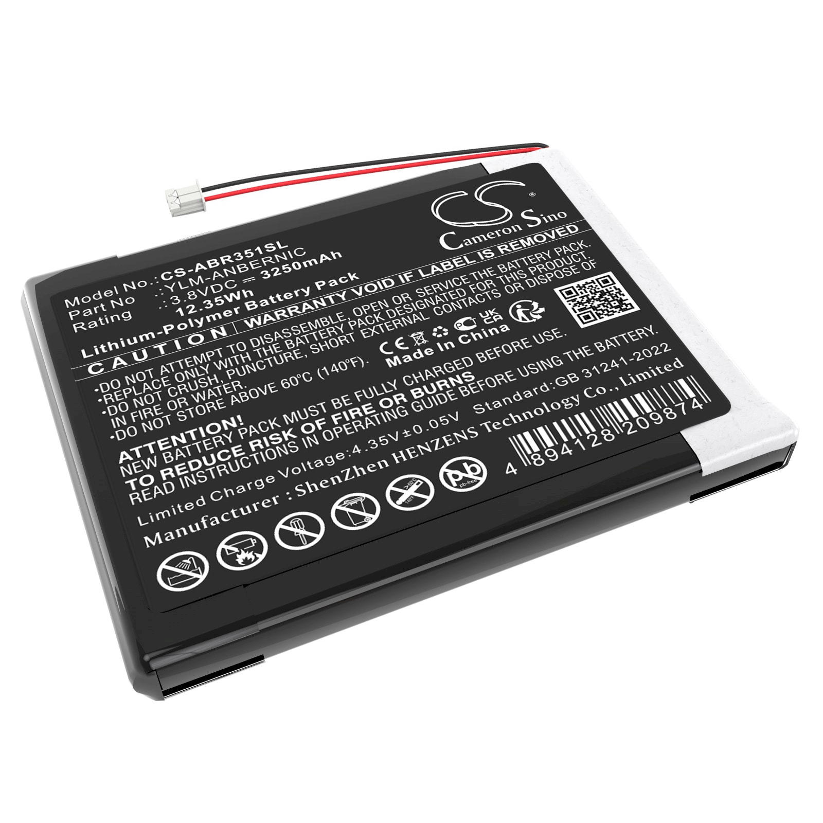 Spilkonsolbatteri til Anbernic RG35XX håndholdt spilemulatorkonsol 3,5 tommer