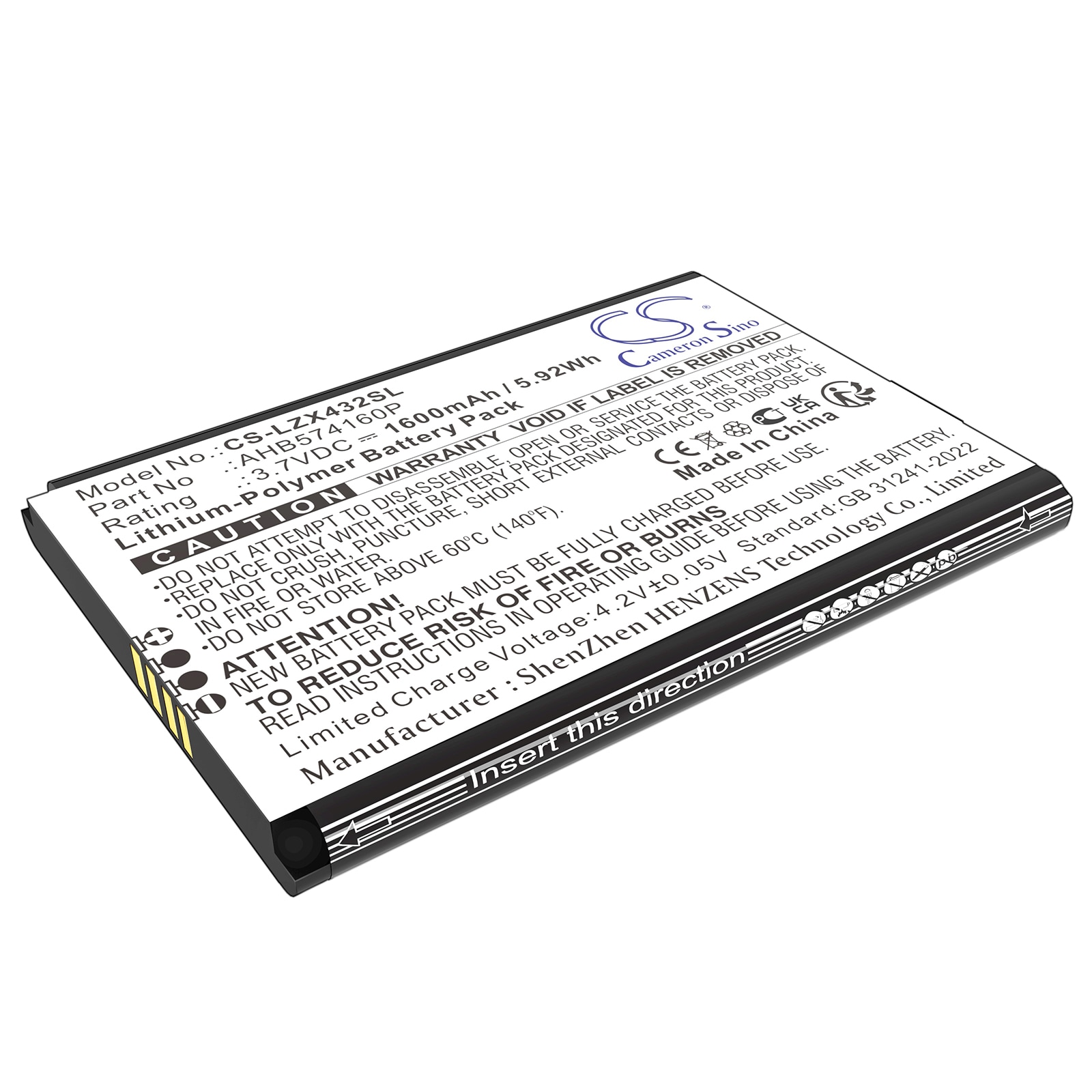 Batteri til diagnostisk scanner til Launch X431, X431 Diagun