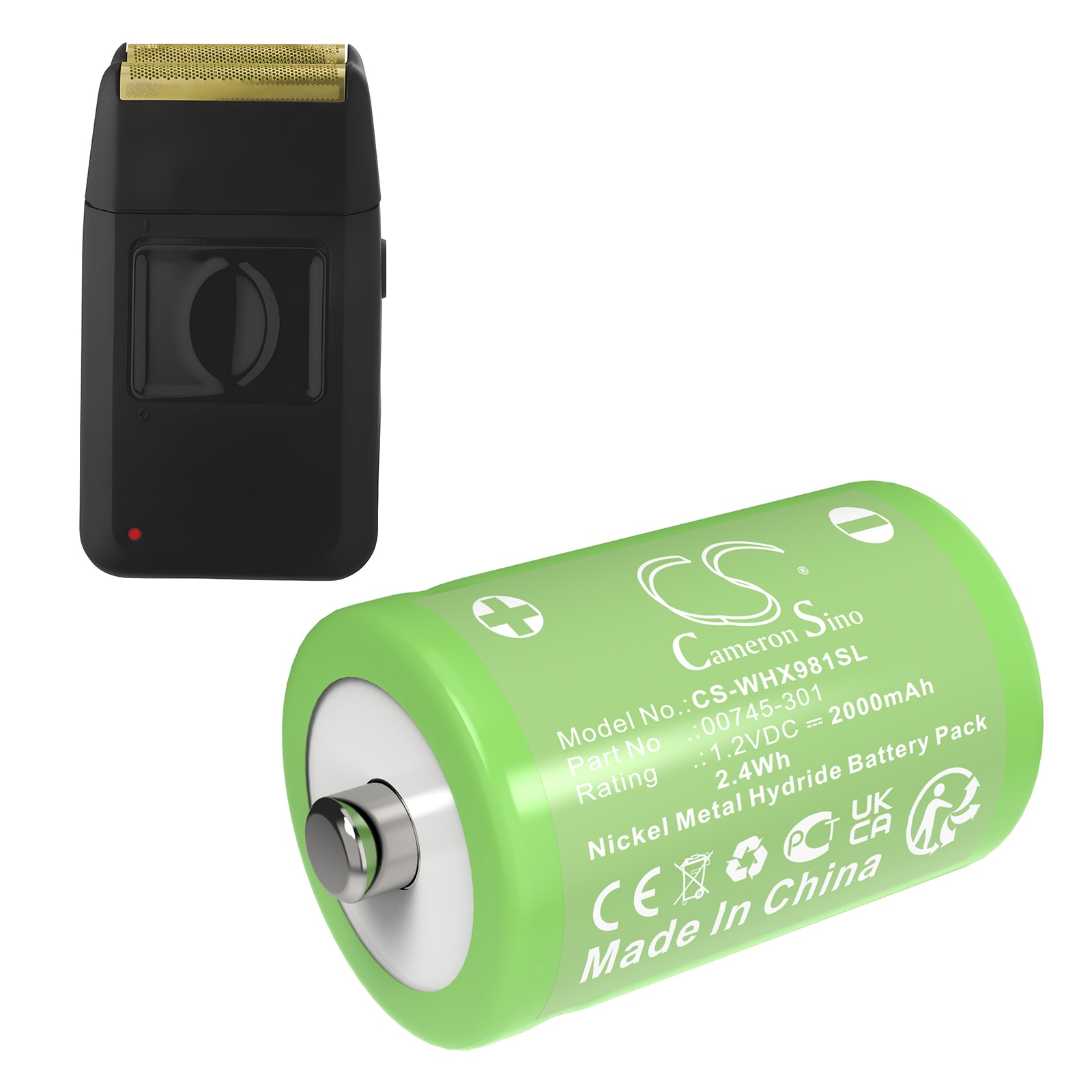 Batteri til barbermaskine til Wahl 7060, 9020, 9326 osv.