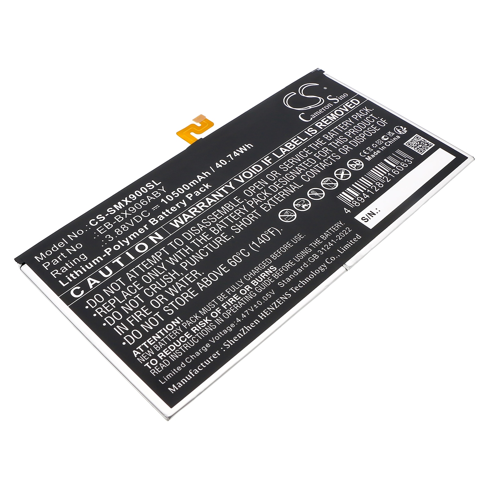 Batteri til tablet til Samsung Galaxy Tab S8 Ultra, SM-X900, SM-X906 og andre.