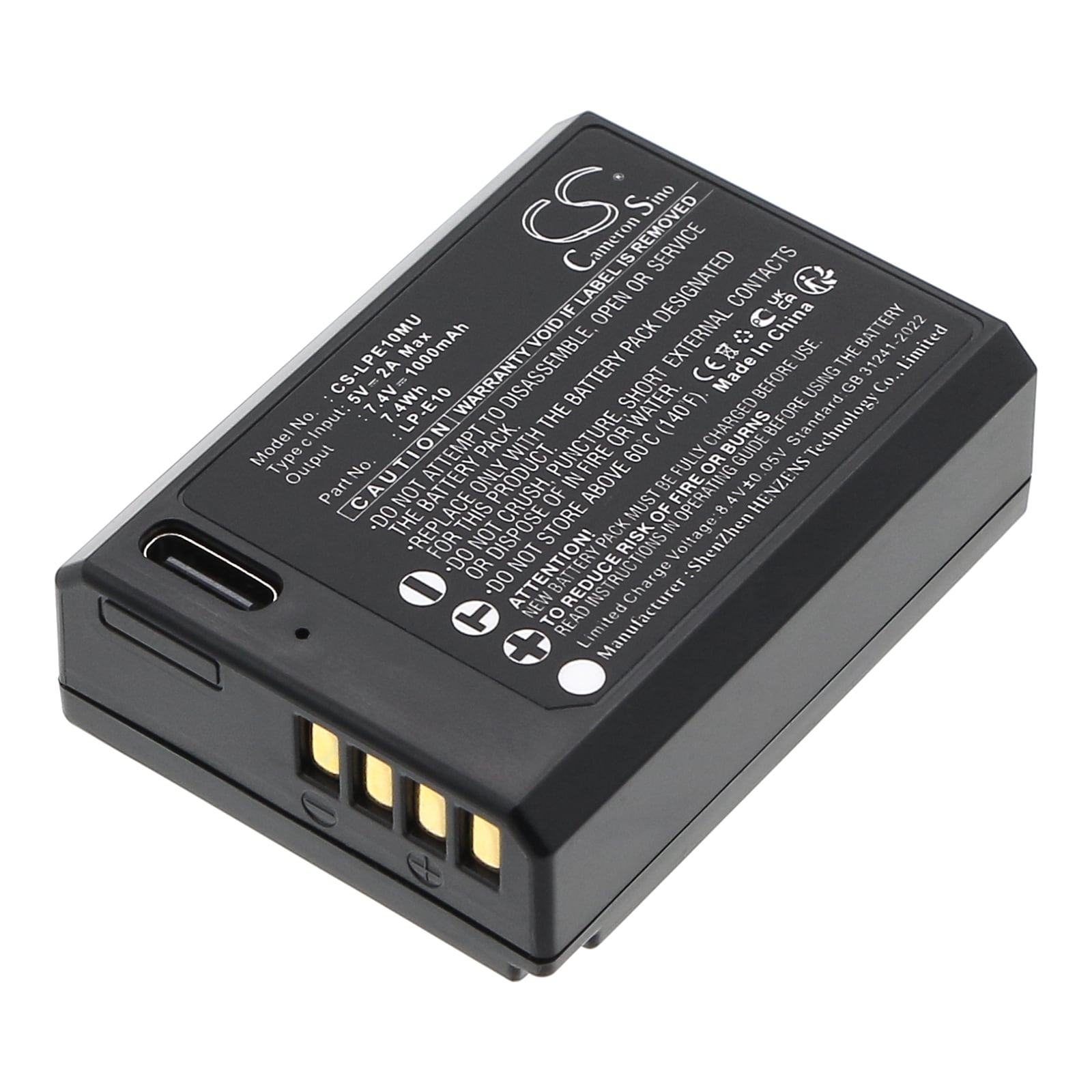 Batteri til kamera til Canon DS126291, DS126491, DS126621 osv.