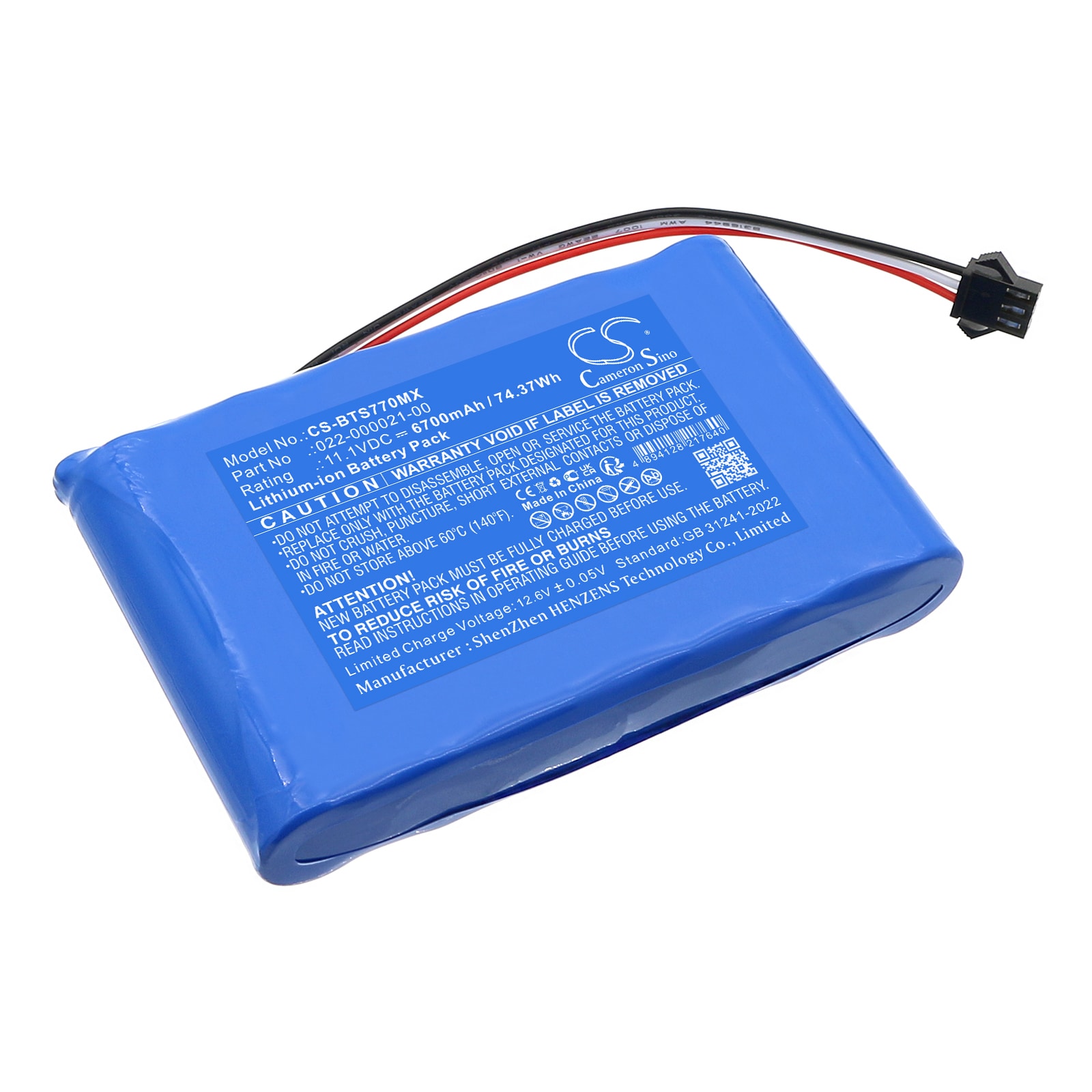 Batteri til Medical til Bistos BT-740 pulsoximeter, BT-770 pulsoximeter osv.