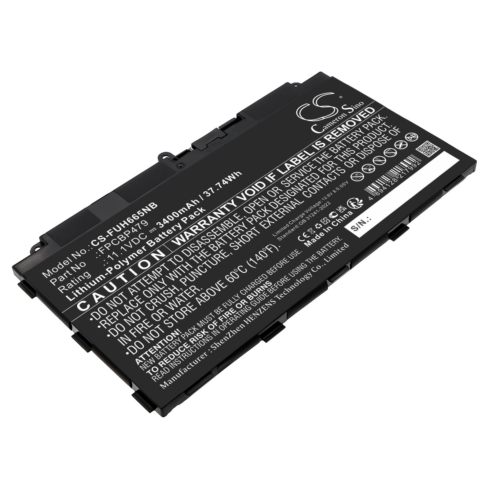 Batteri til notebook, laptop til Fujitsu Stylistic Q616, Stylistic Q665 og andre