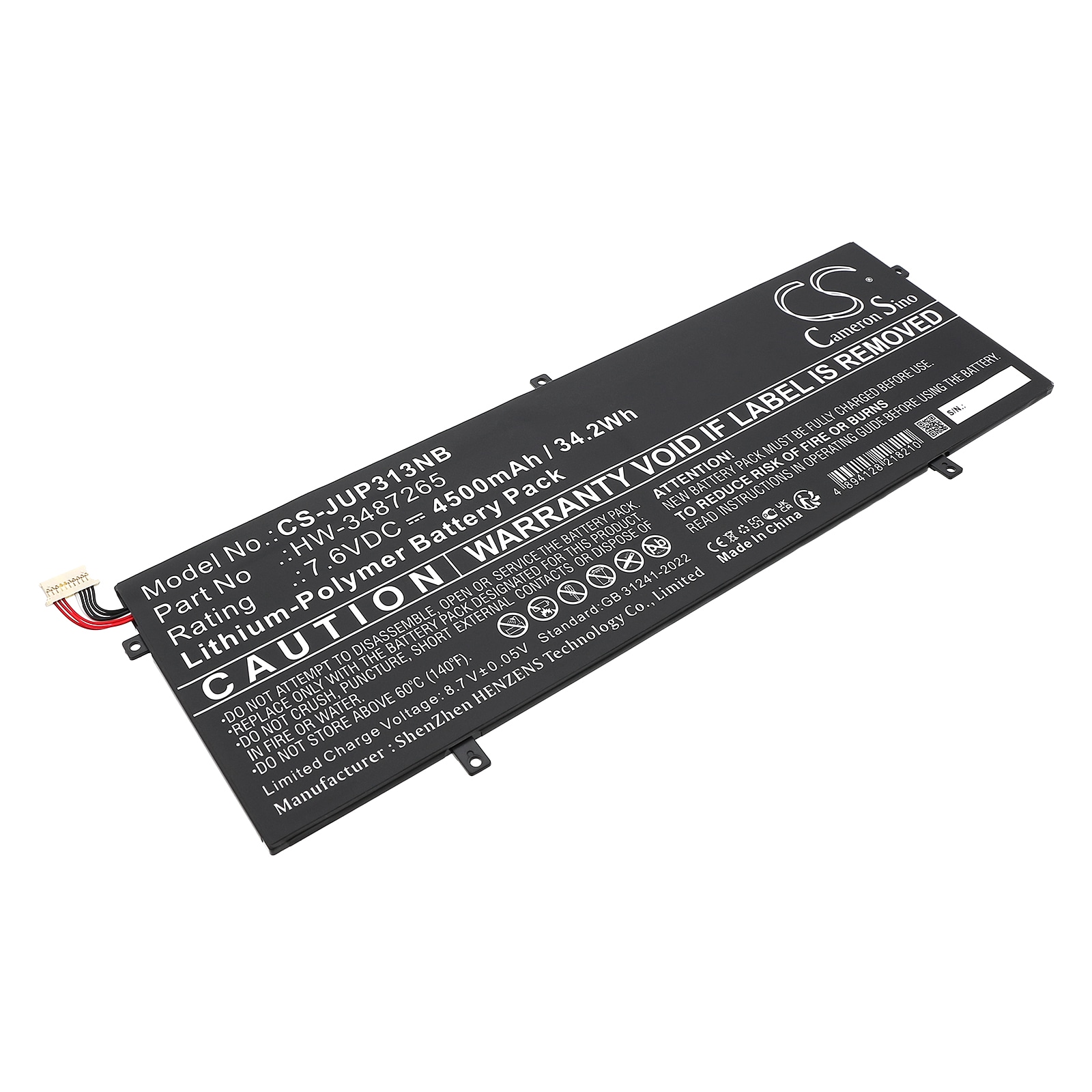 Batteri til notebook, bærbar computer til Jumper EZbook 3 Pro 13.3, P313R