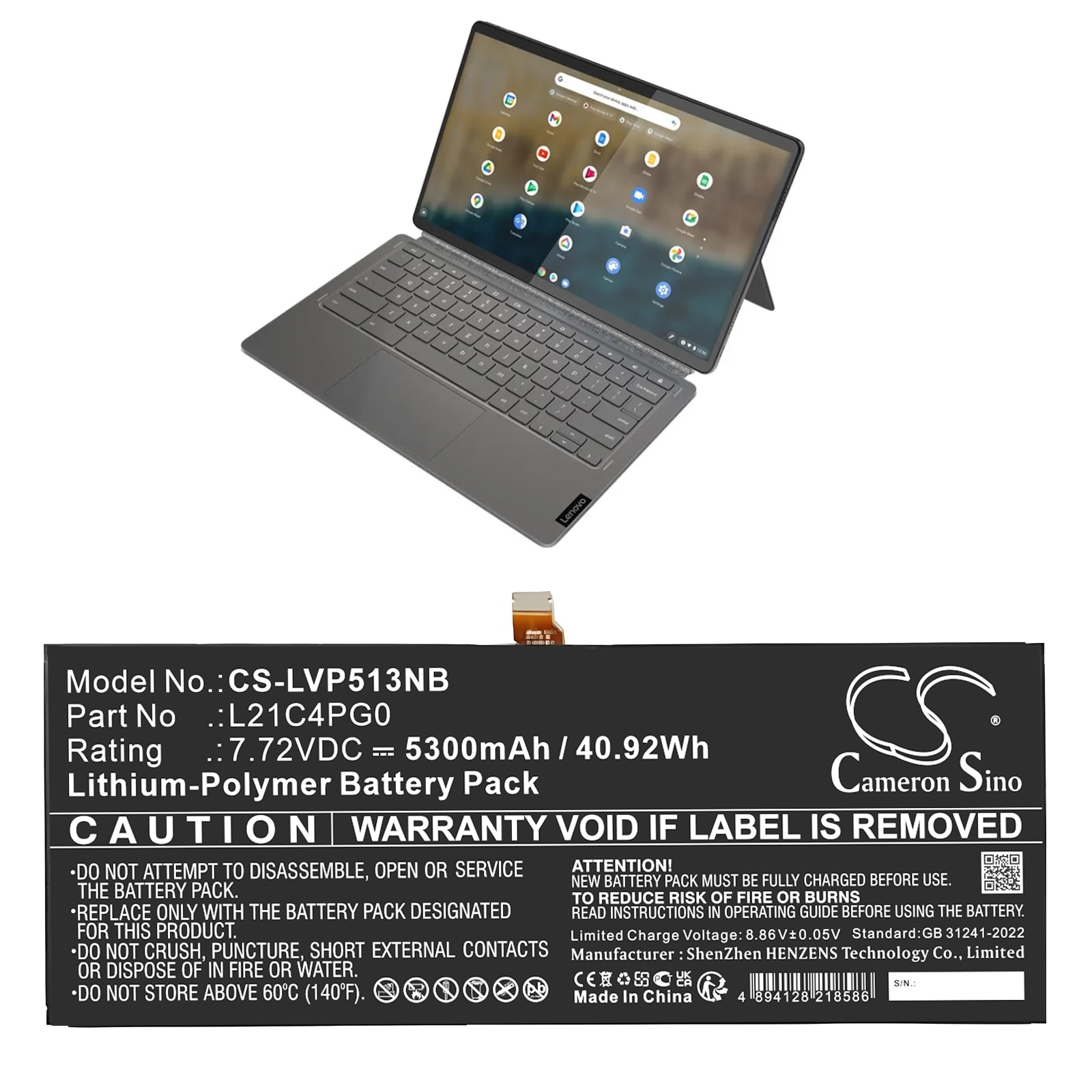 Batteri til notebook, laptop til Lenovo og andre