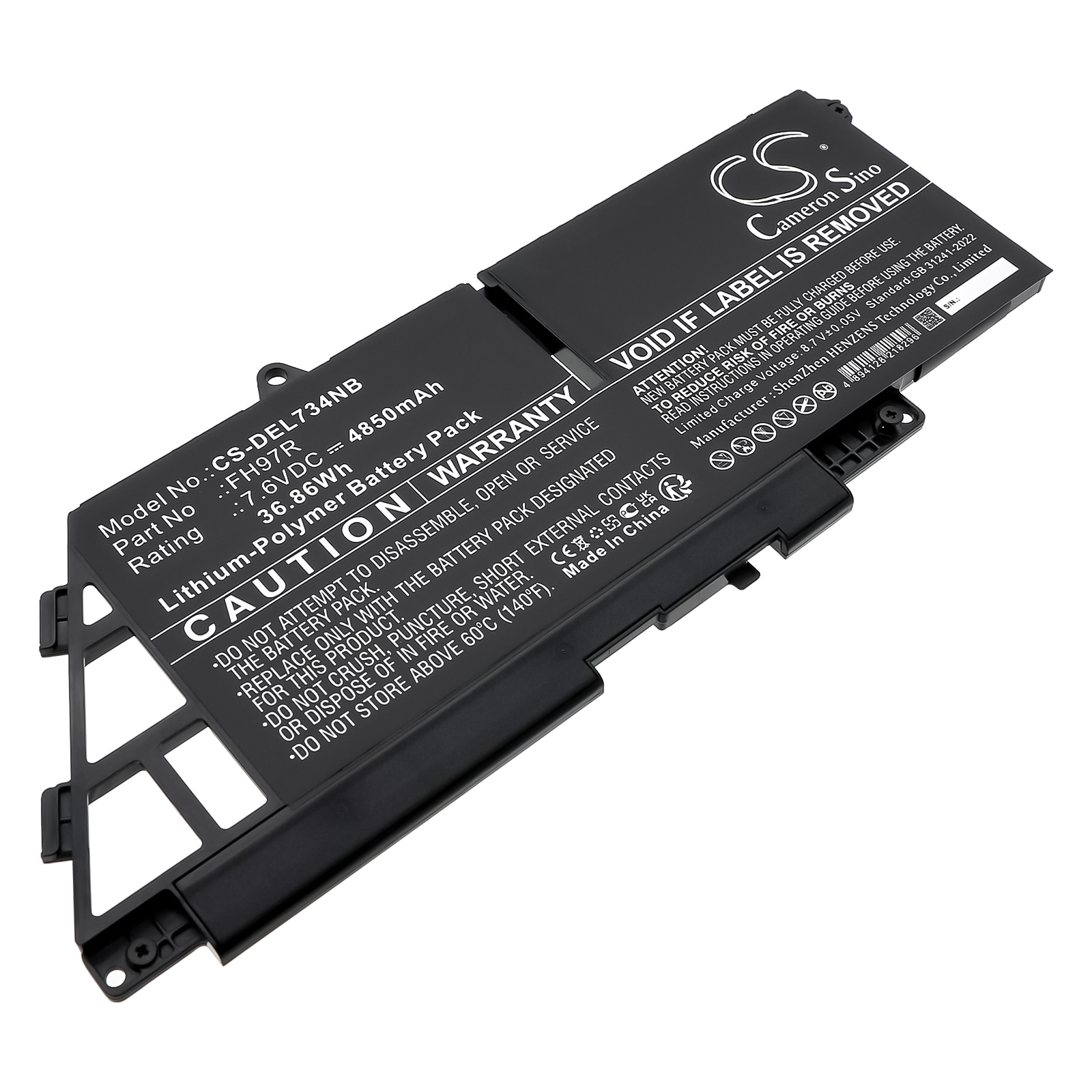 Batteri til notebook, laptop til DELL Latitude 7340, Latitude 7340 2-i-1 og andre.