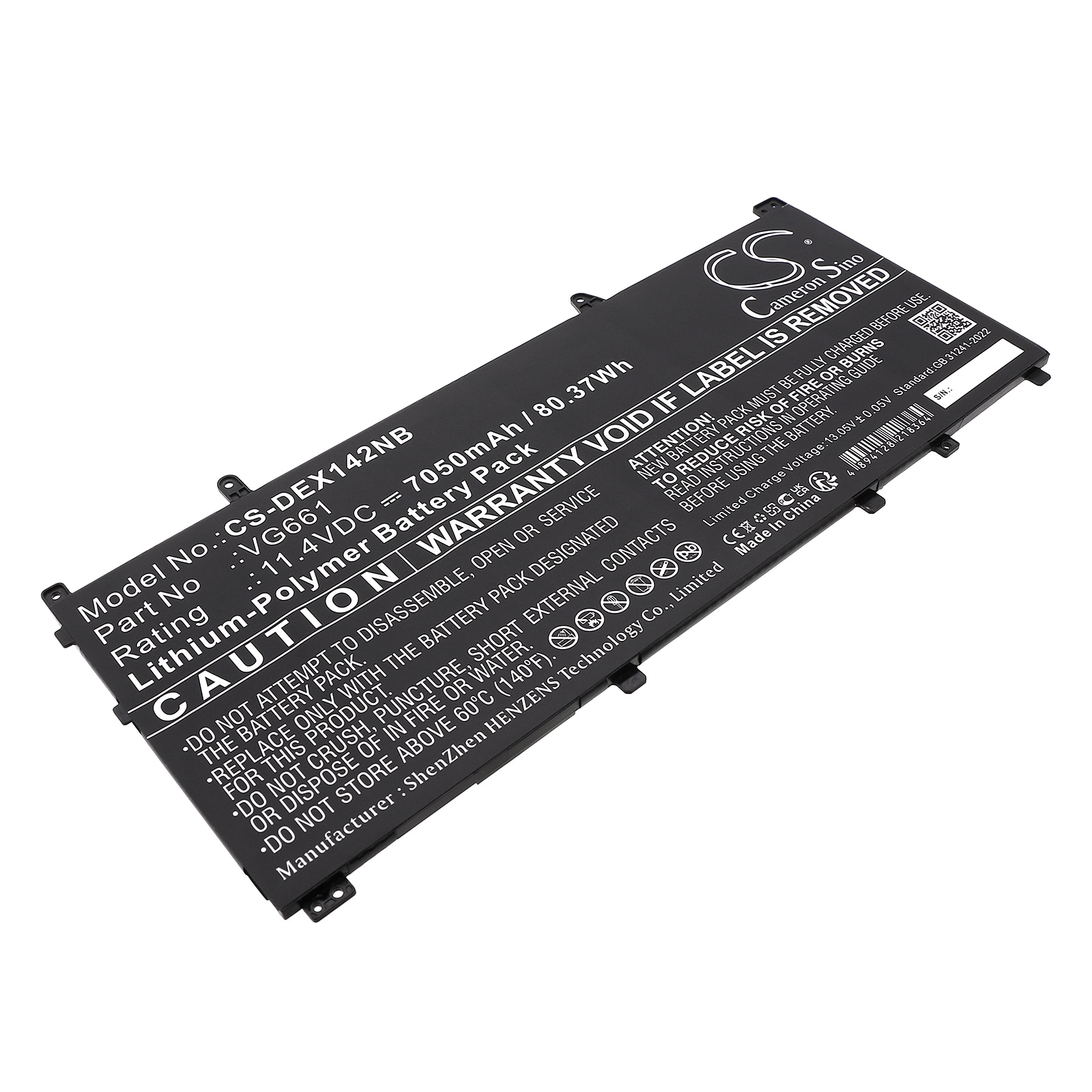 Batteri til notebook, bærbar computer til DELL Alienware X14 R1, Alienware X14 R2