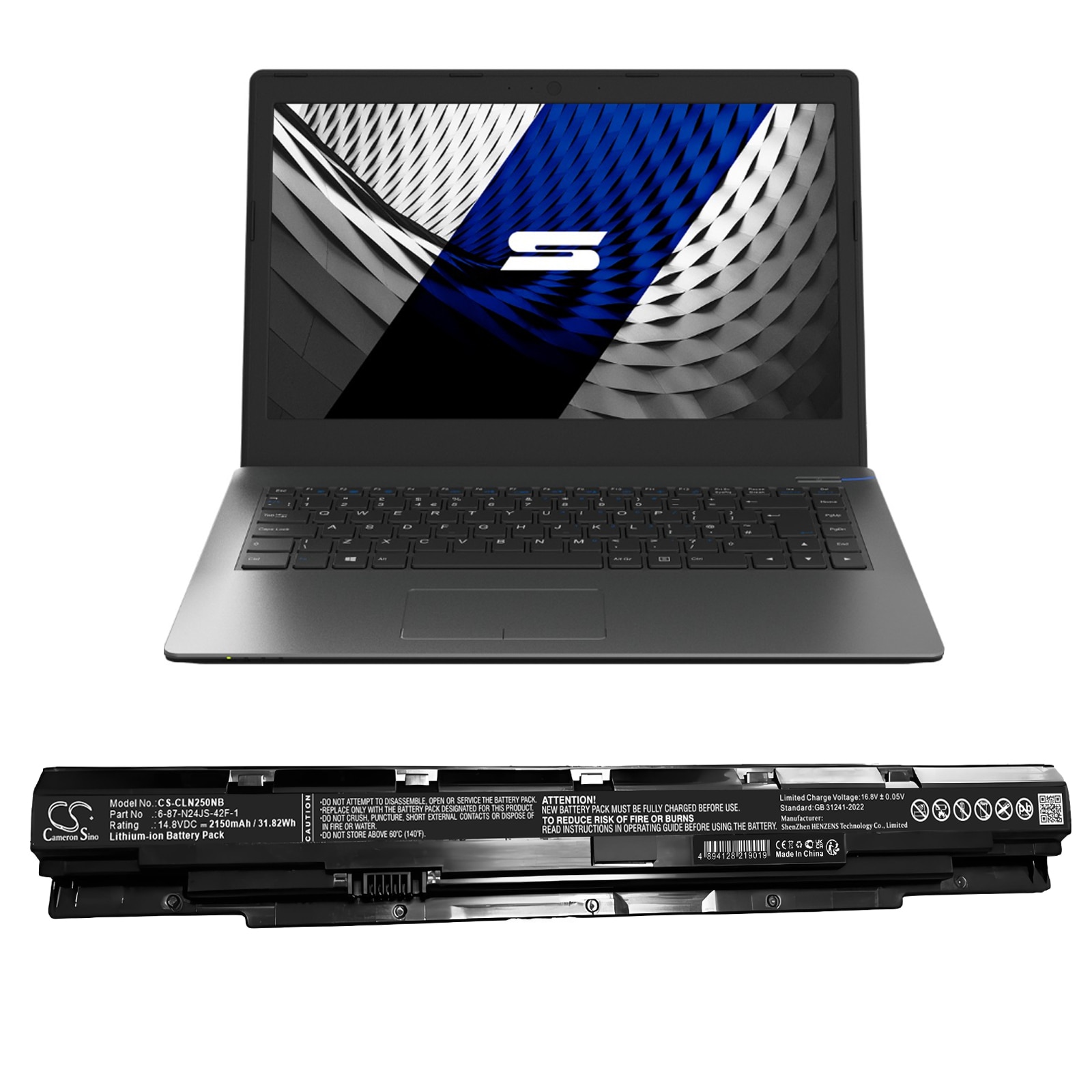 Batteri til notebook, laptop til Schenker S406, S406-HWD, S406-KDH og andre.