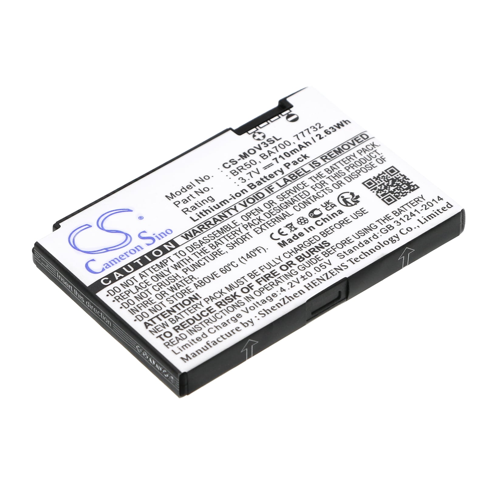Batteri til SmartPhone, Mobil til Motorola PEBL U6, Razr V3c, Razr V3i og andre.