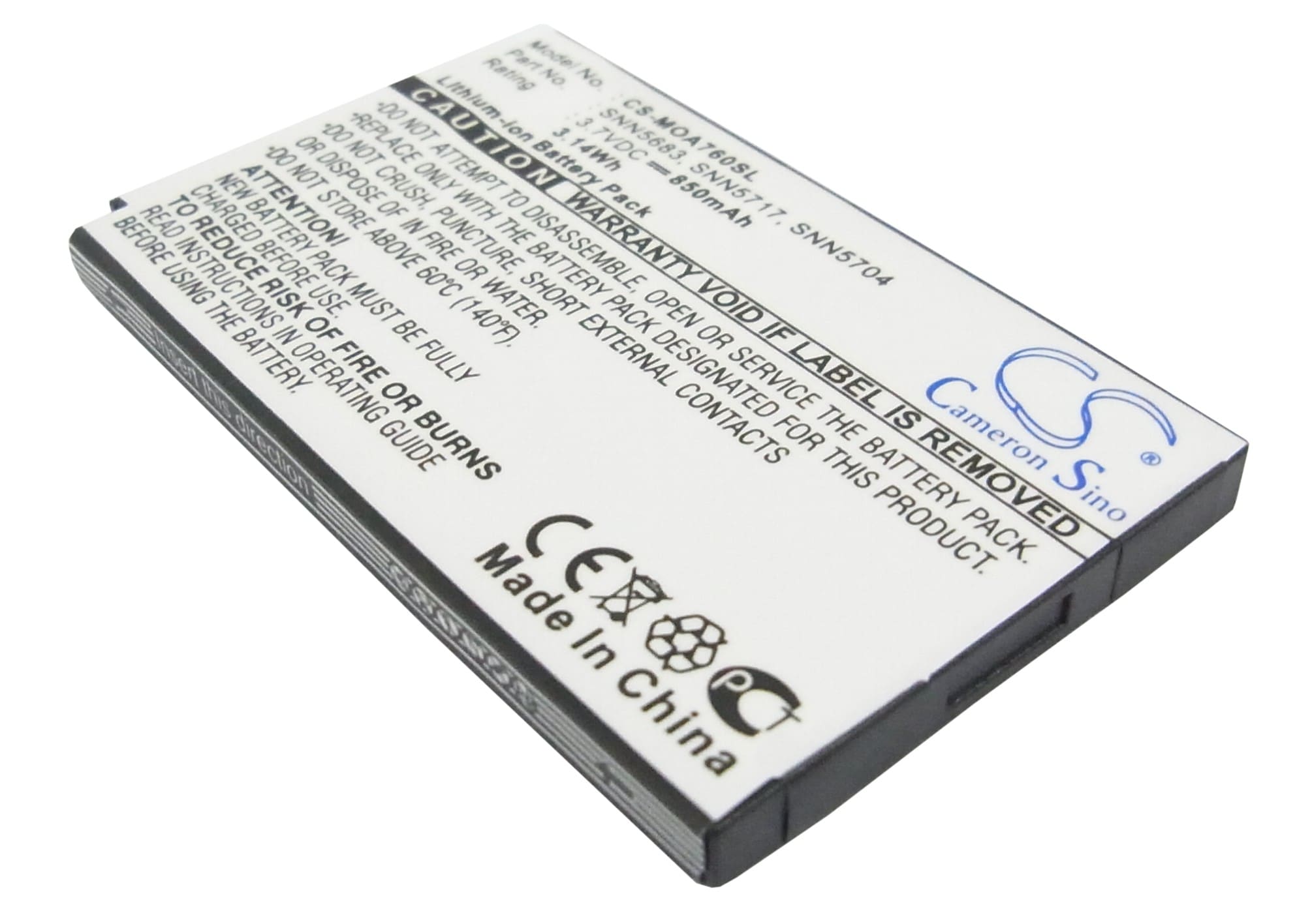 Batteri til SmartPhone, mobil til Motorola A760, V300, V400 osv.