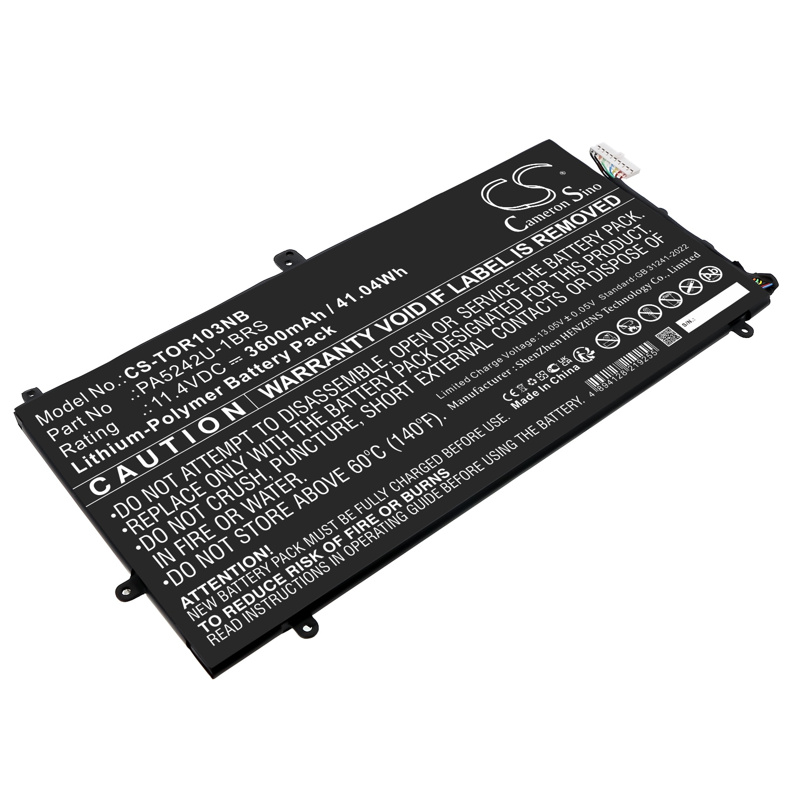 Batteri til notebook, bærbar computer til Toshiba Satellite P20W-C og andre