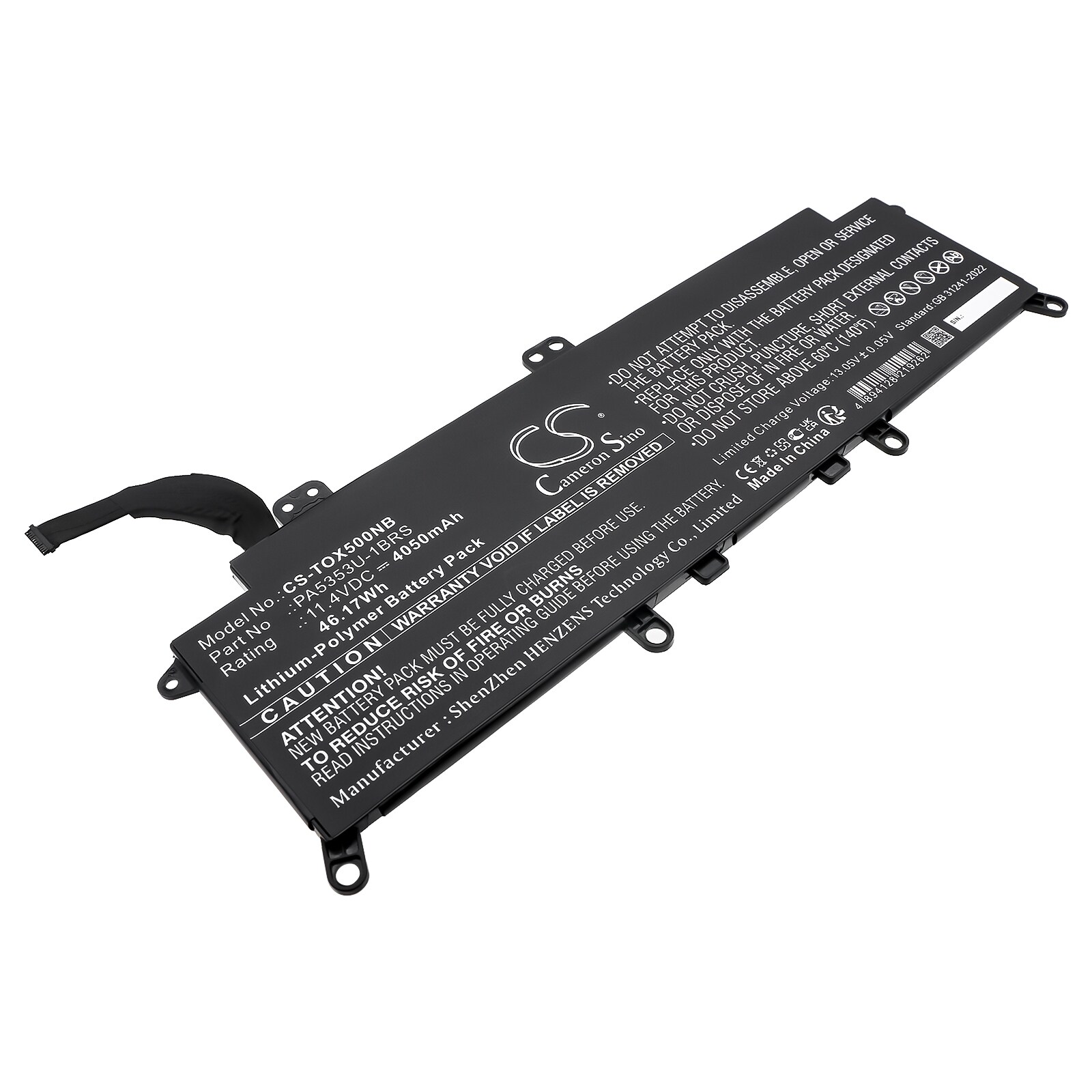 Batteri til bærbar computer, bærbar computer til Toshiba Dynabook Tecra X50-F og andre