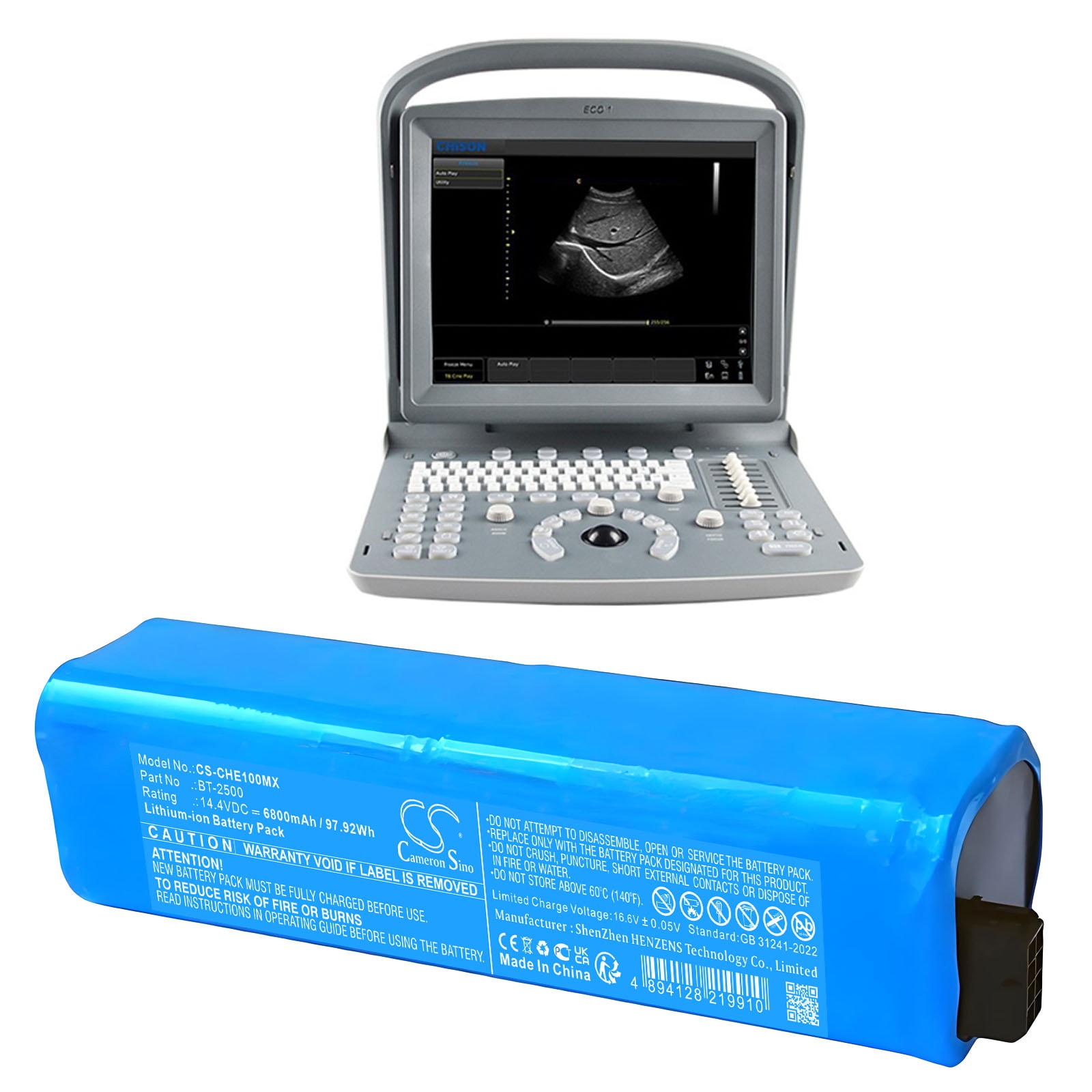 Batteri til Medical til Chison ECO 1, ECO 1 Portable Ultrasound, ECO 2 og andre.